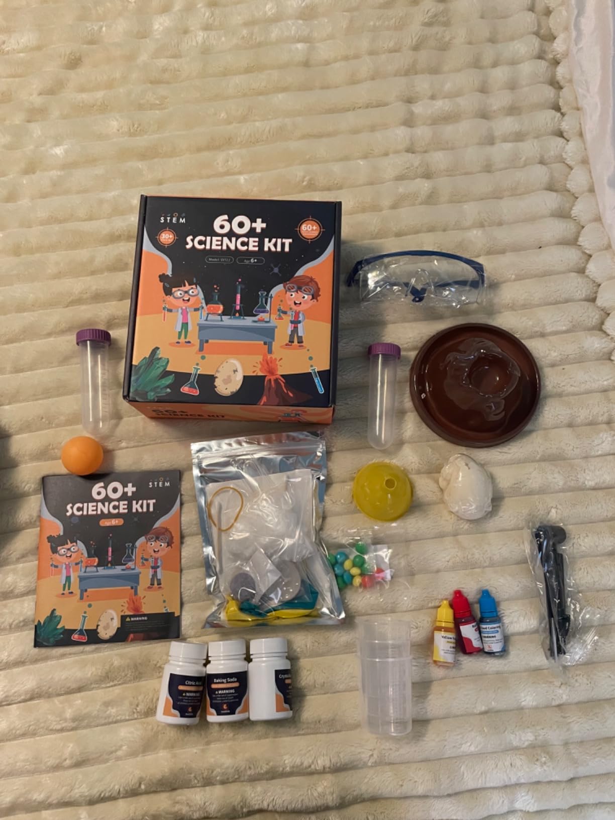 Melican 60+ Science Experiment Kit for Kids Ages 4 5 6 7 8+ | S.T.E.M Educational Project Toys for Boys Girls Birthday Gifts Ideas, Volcano, Chemistry Lab Tools Scientist Set customer photo 2