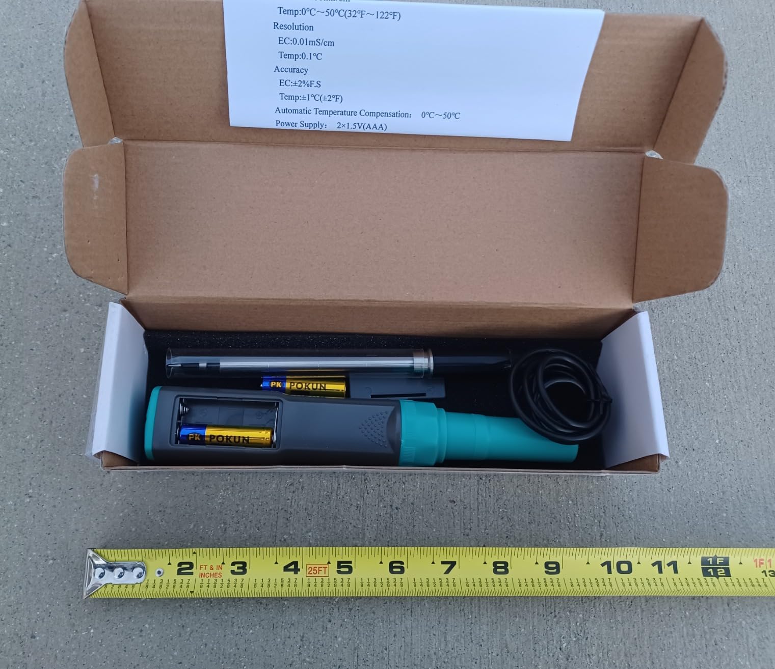 Digital Soil EC Meter 2-in-1 Professional Plants EC Temperature Tester Meter with Corded Sensor, Backlight LCD Display, Temperature Compensation, Easy Calibration for Soil Plants Lawn Nutrient Test customer photo 1