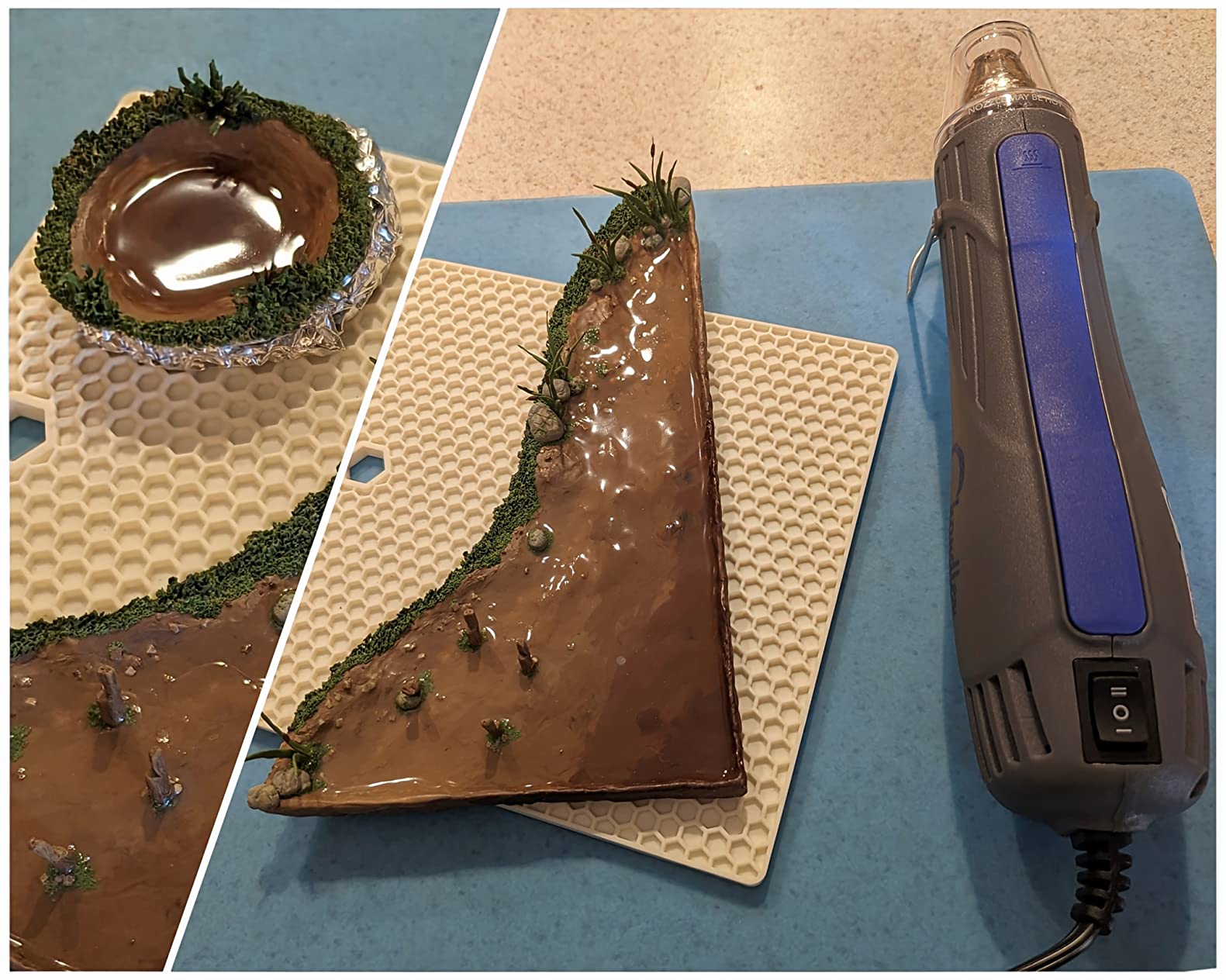 Heat Gun for Crafting, Mini Dual Temp Hot Air Gun Tool for Epoxy Resin, Shrink Wrapping, Vinyl Wrap, Embossing, Electronics, Candle Making, Sublimation, Phone Repair & DIY (Grey/Black) customer photo 1