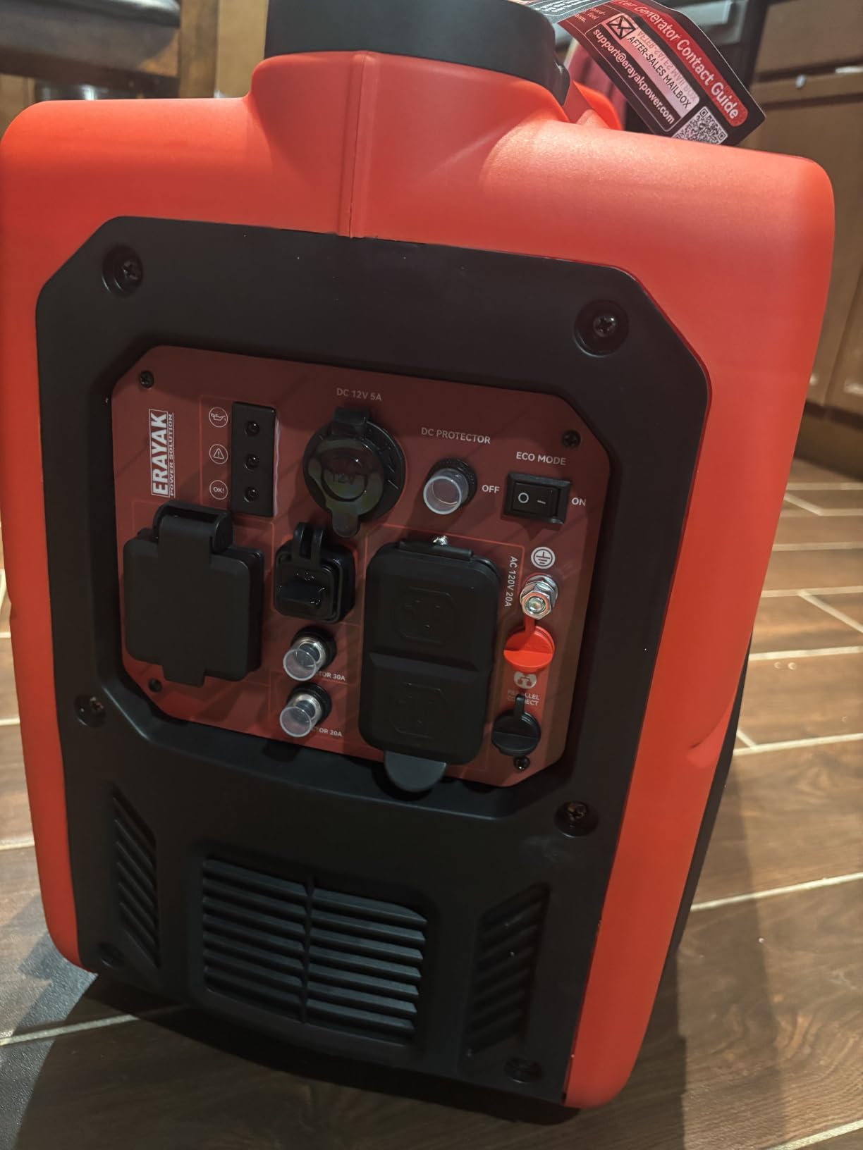 ERAYAK 4500W Portable Inverter Generator for Home Use, Super Quiet Small Generator for Camping Outdoor Emergency Power Backup, Gas Powered Engine, ECO Mode, EPA Compliant customer photo 1