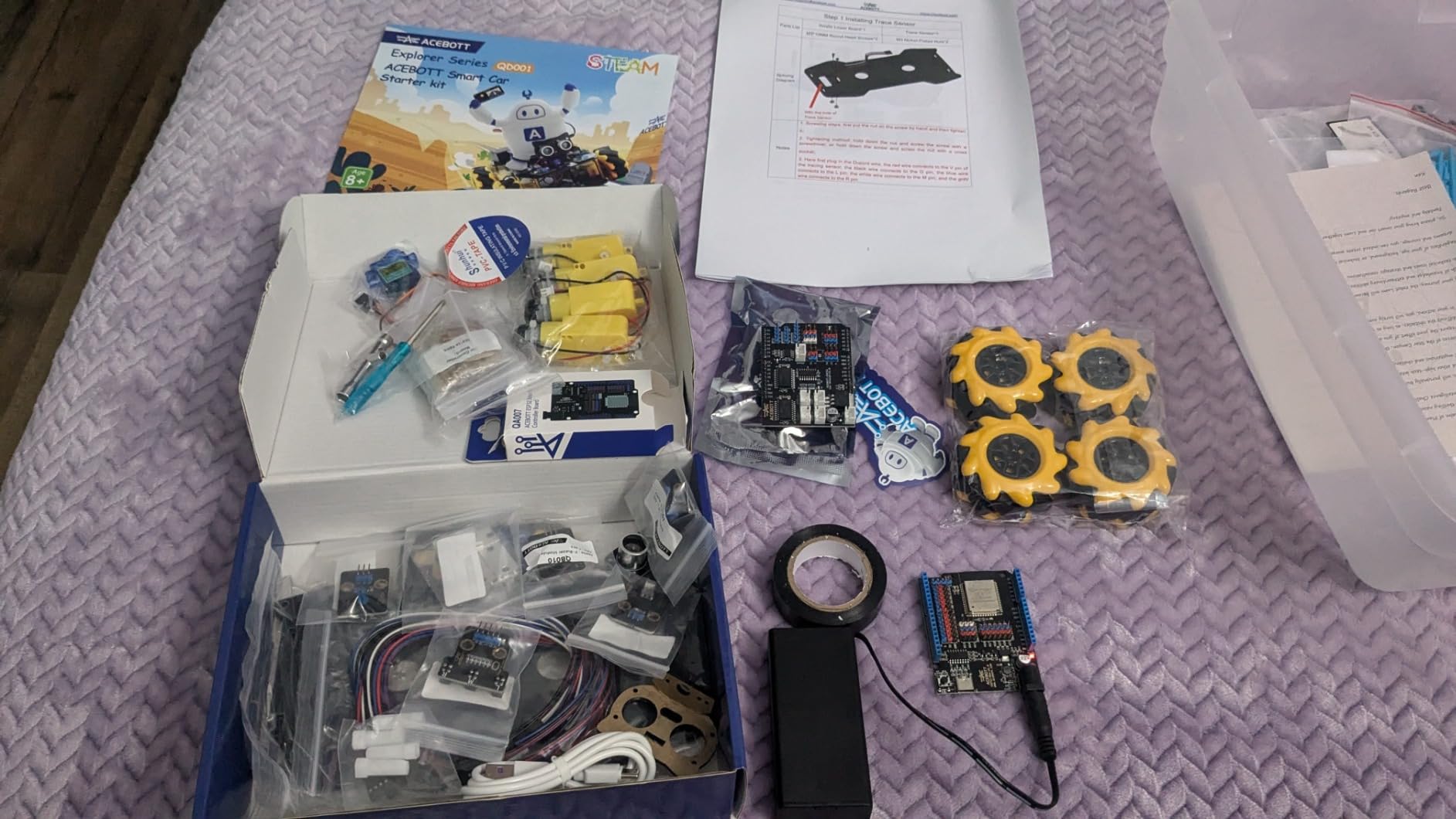 ACEBOTT Smart Robot Car Kit Compatible with Arduino, Robotics for Kids Ages 8-12 12-16, Electronic Programming Project/STEM Science Kits Coding Gifts for Adults and Youths customer photo 1