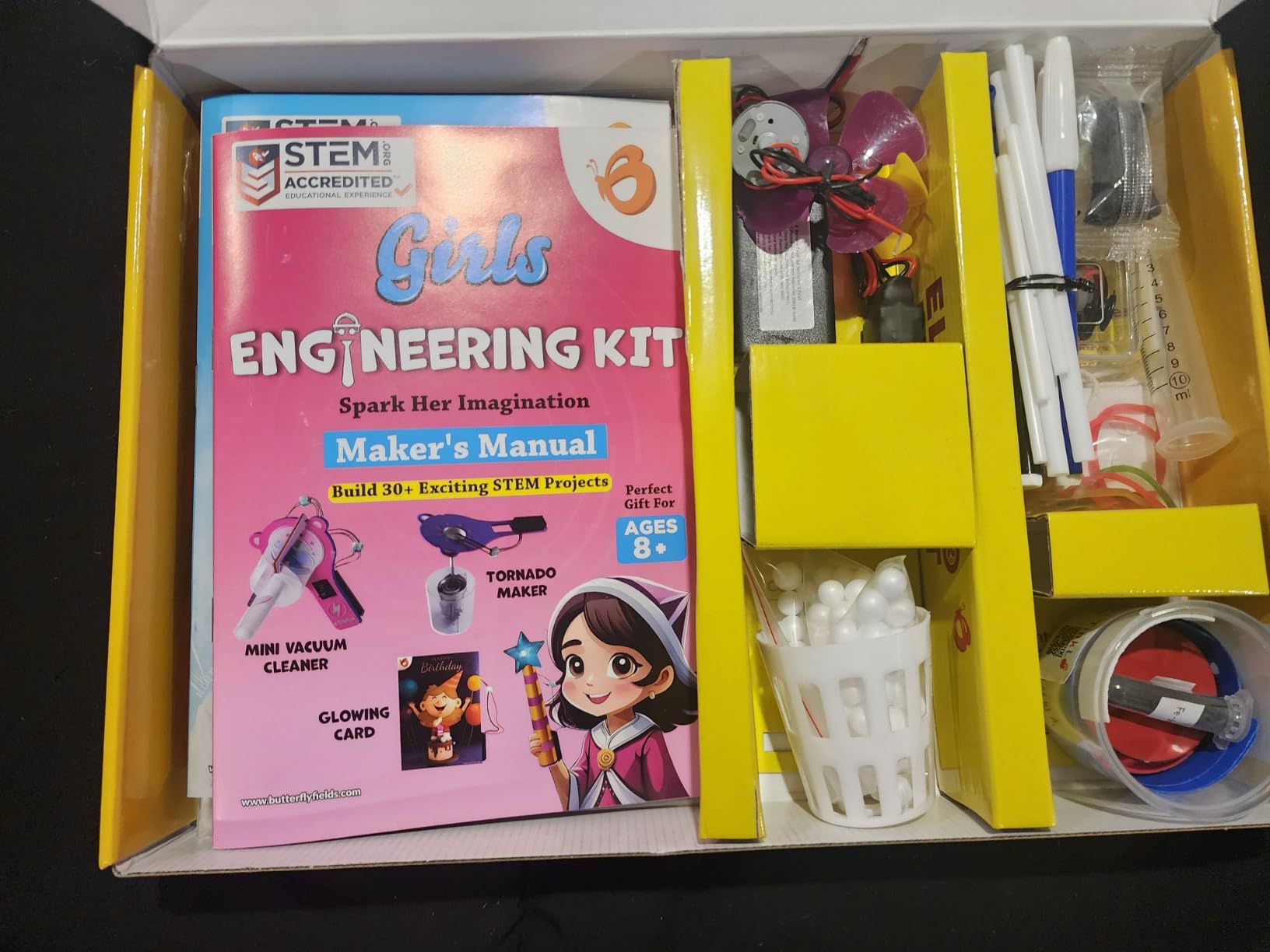 Butterfly EduFields Girls Engineering Kit & Science Kit for Kids Age 8-12 | 100+ STEM Projects & Science Experiments | Educational Learning Toy | Birthday Gifts for 8 9 10 11 12 Year Old Girls customer photo 2