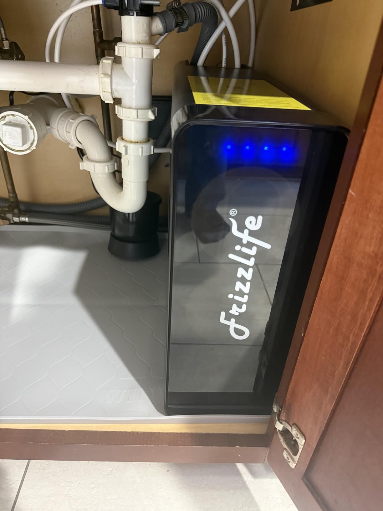 Frizzlife 1200GPD Reverse Osmosis Water Filter, NSF/ANSI 42&58&372 Standards, 11-Stage Tankless RO Water Filtration System, Under Sink, 3:1 Pure to Drain, Smart Faucet, Reduce PFAS, BPA Free, PD1200 customer photo 1
