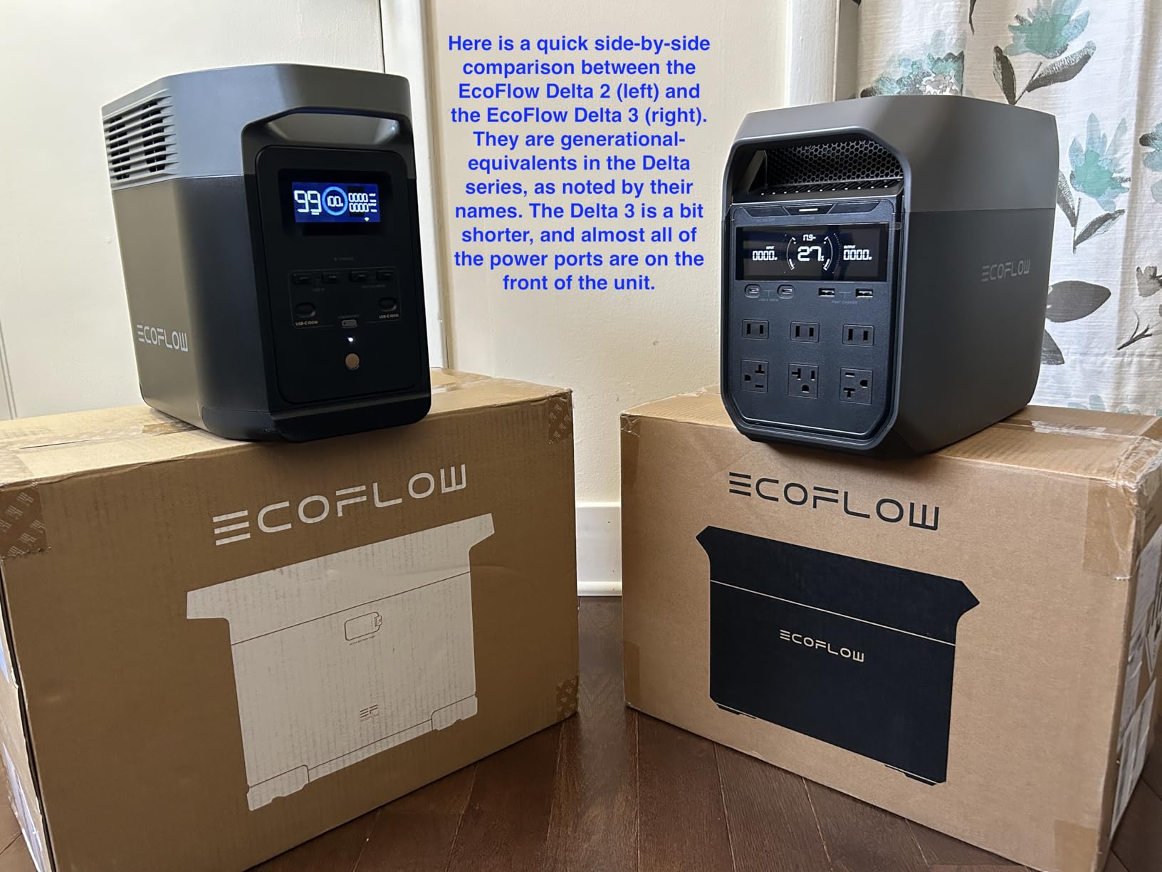 Delta 3 Portable Power Station, 1024Wh 1800W | LiFePO4 Battery, Full Charge in 56 Min, 1800W AC/100W USB-C Output, Solar Generator for Home Backup Power, Camping & RVs customer photo 1