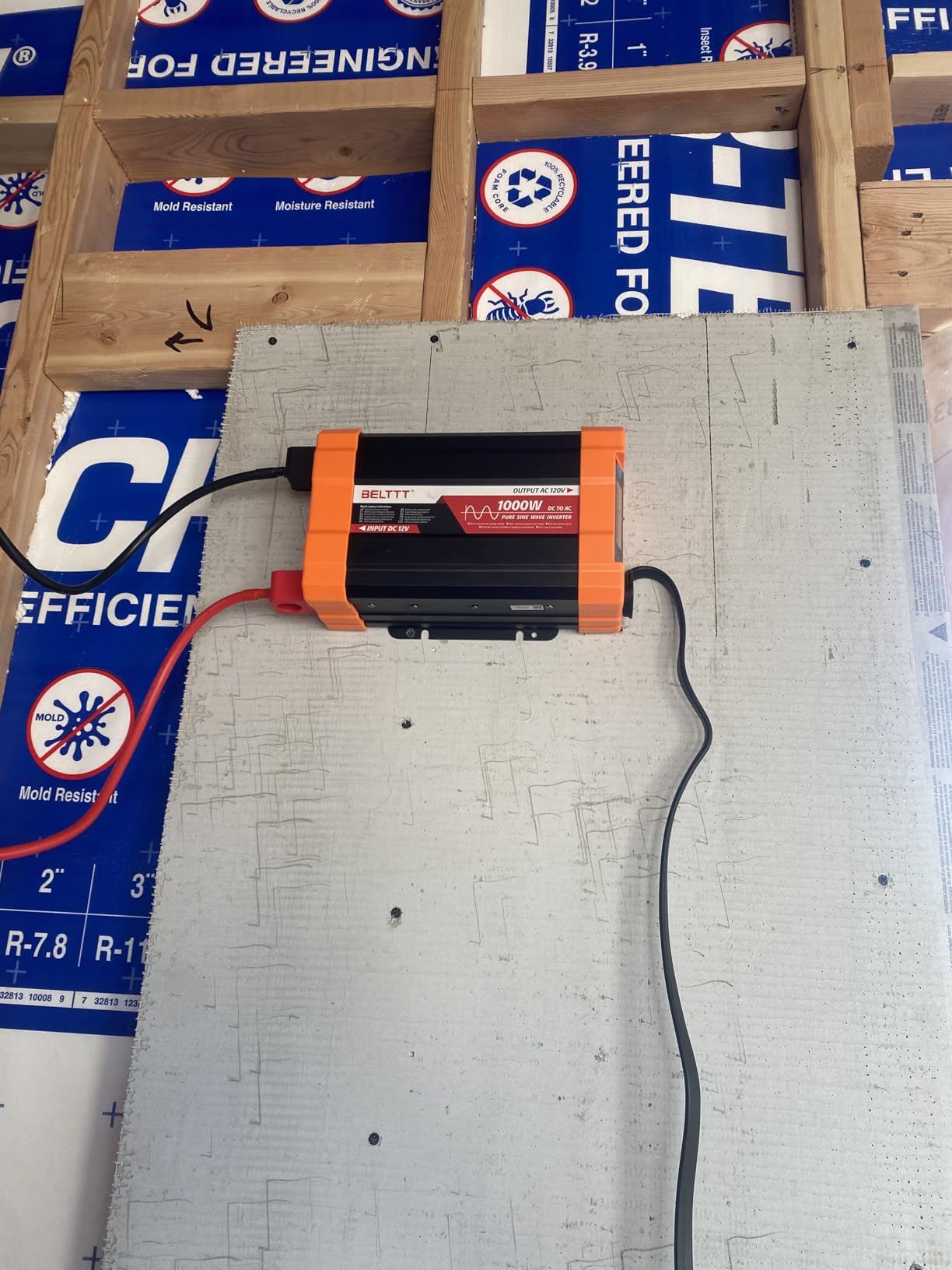 BELTTT 1000Watt Pure Sine Wave Inverter 12V DC to 120V AC, 2000W Peak | LCD Display, Dual AC Outlets, 5V 2.1A USB, Power Inverter for RV, Truck, Off-Grid Solar Inverter 12V to 110V Converter customer photo 1