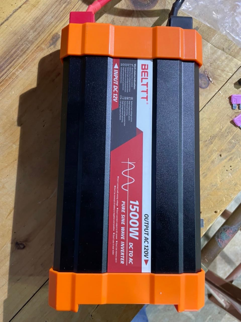 BELTTT 1500W Pure Sine Wave Inverter 12V to 110V Converter, 3000W Surge | LCD Display, Dual AC Outlets, 5V 2.1A USB, Power Inverter for Solar, Off-Grid, Truck, RV, 12V Inverter customer photo 1