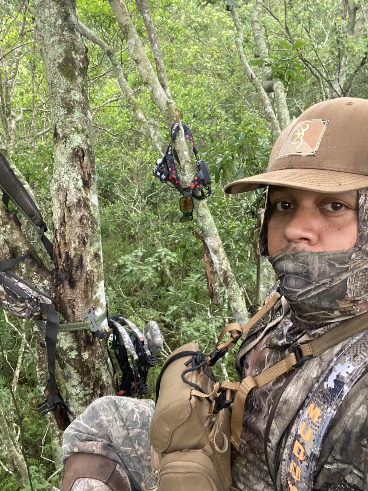 MOXULE Binocular Harness Chest Pack: Bino Case with Rangefinder Pocket | Silent magnetic lid, one-handed access, removable pouches, rain cover, MOLLE webbing for hunting hiking bird watching customer photo 1