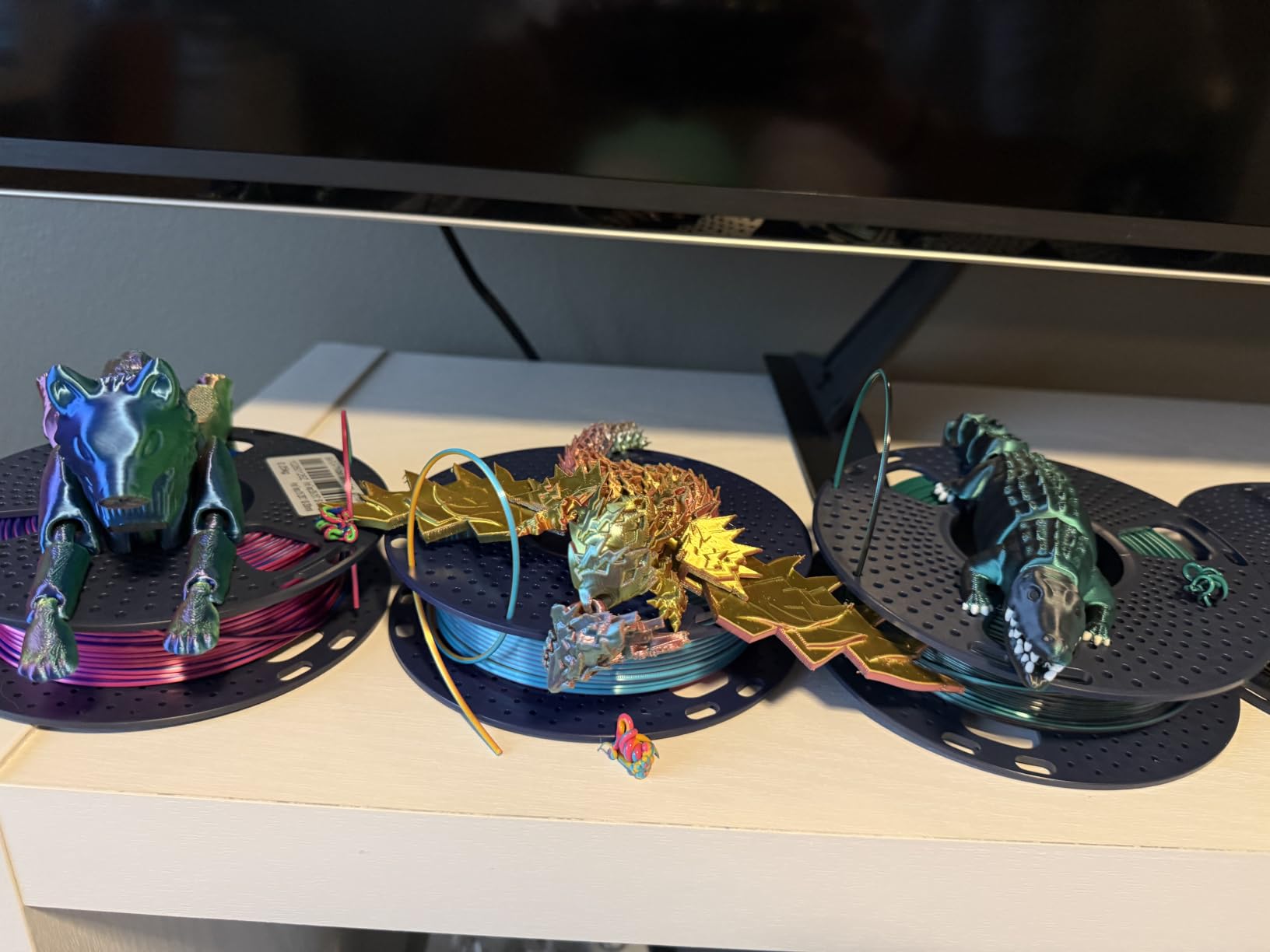 SUNLU 3D Printer Filament Bundle, Silk Filament Multicolor, Individually Vacuum Packed, Dual Color*5, Triple Color *3, 2kg in Total customer photo 2
