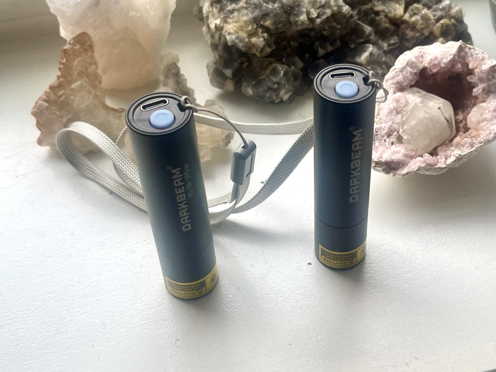 DARKBEAM UV Flashlight 365nm & 395nm Black Light Woods Lamp Ringworm 2 Pack | Blacklight Ultraviolet Flashlights Small, LED Rechargeable Powerful, Pet Urine Detector for Rocks Uranium Glass, Resin Curing customer photo 2