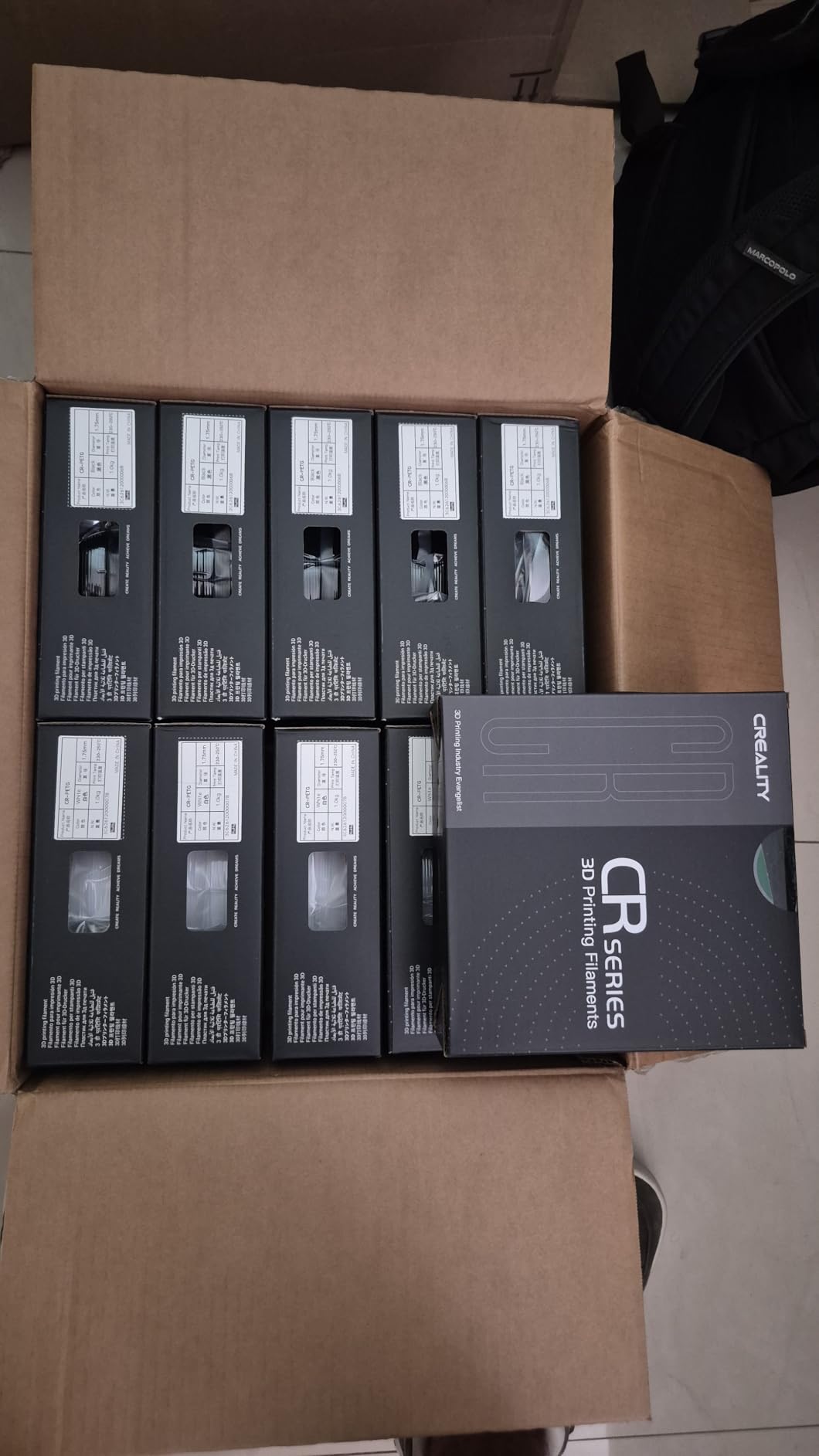 Creality 2 kg Black & White PETG 1.75mm Filament, 3D Printer Filament Bundle, Excellent Toughness High Precision, Odorless Non-Toxic Moistureproof, Glossy, Accuracy +/- 0.02mm customer photo 1