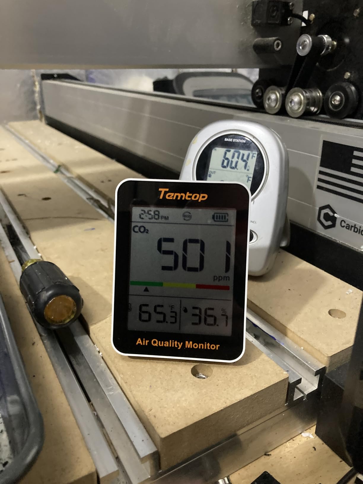 Temtop C1+ CO2 Monitor, Smart Indoor Air Quality Monitor with BLE App | Portable CO2 Meter, CO2 Temperature Humidity Detector, Real-Time Data Sync customer photo 1