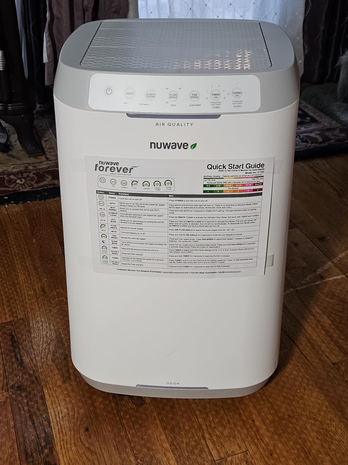 Nuwave Forever Smart Air Purifier for Home, Never Replace Air Filter System | Patented 7-Stage Filtration, Cleans Large Room up to 2,002 Sq Ft, Adjustable Flow Panel, Washable & Reusable Filters customer photo 2