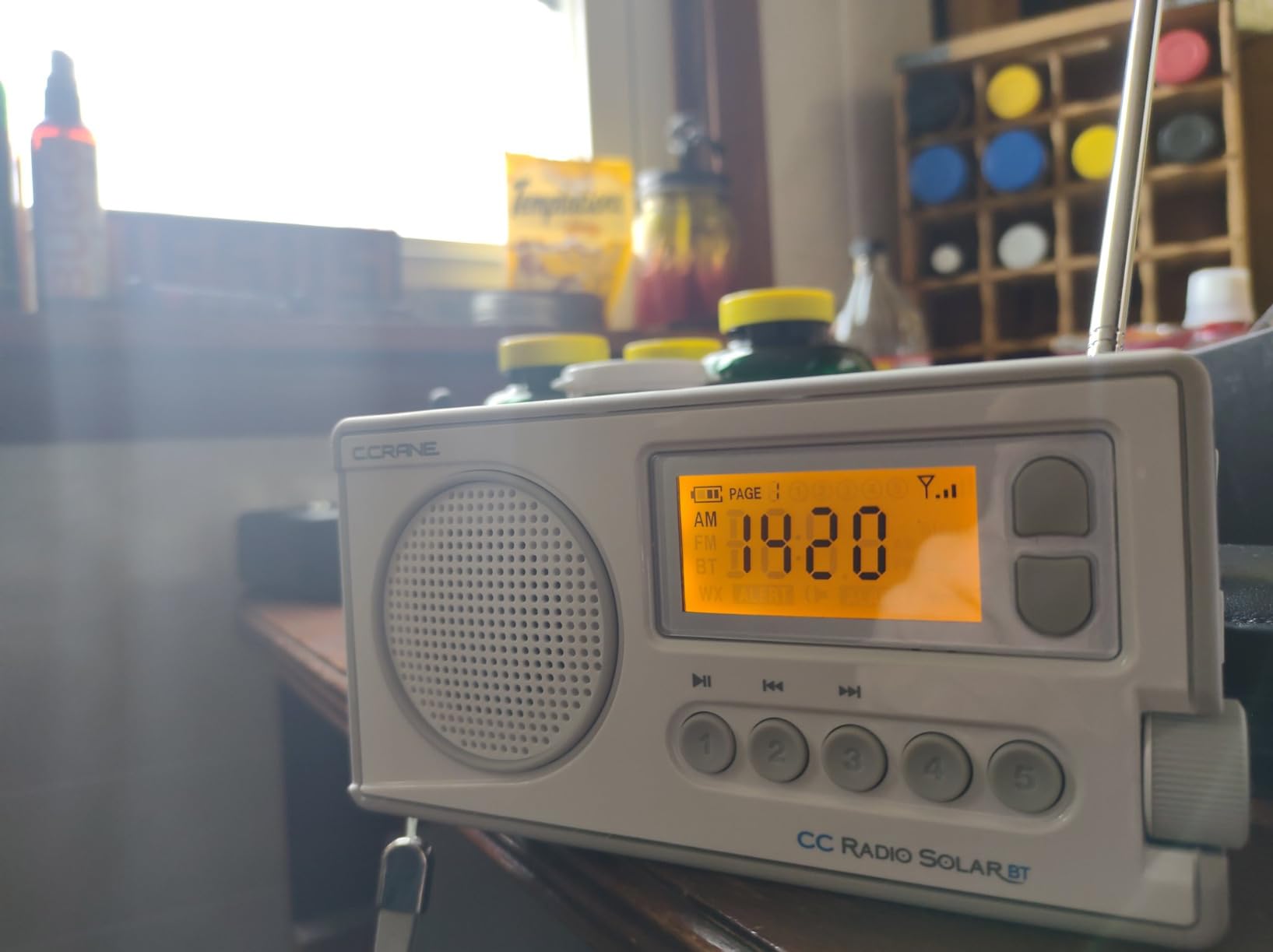 C. Crane CCRadio Solar with Bluetooth Receiving, Emergency Crank NOAA Weather AM/FM, Multi-Powered Radio, Built-in LED Flashlight and Cellphone Charger customer photo 1