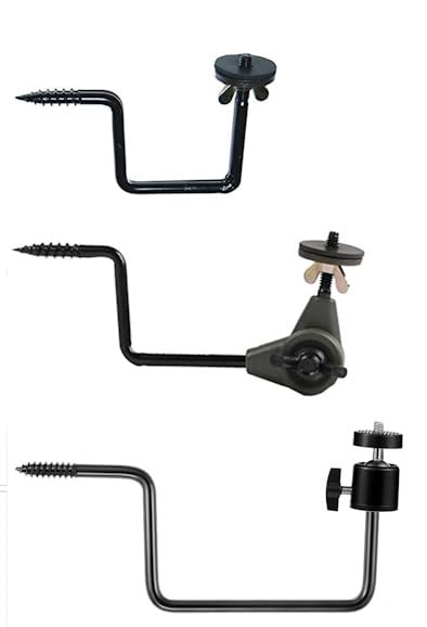 Trail Camera Mount, 4-Pack 360-Degree Tree Bracket, 1/4in Thread, Camo | 4-pack trail camera mount and game camera mount with 360-degree rotation, 1/4in thread & camouflage color for forest concealment. customer photo 2