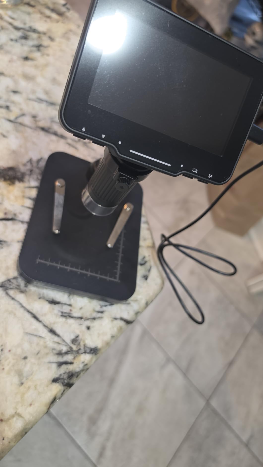 LCD Digital Microscope,4.3 Inch 1080P 10 Megapixels,10MP Camera Video Recorder with HD Screen,1-1000X Magnification Zoom Wireless USB Stereo Microscope Camera customer photo 1