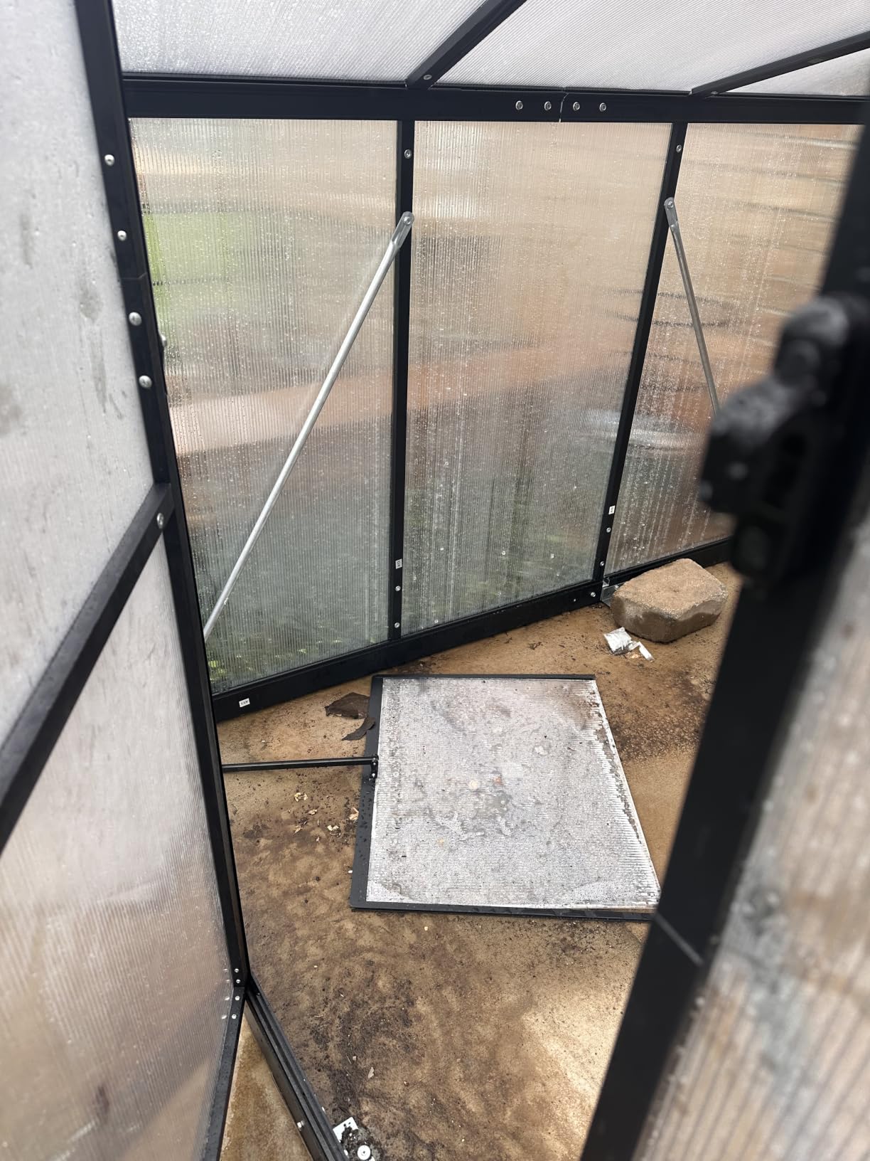 8X10FT Enhanced Aluminum Walk-in Greenhouse for Outdoors with Thermometer | Easy Assembly, UV-Resistant Panel, Rain Gutter, Lockable Hinged Door, Built-in Reinforcement, For Vegetable, Flower and Herb customer photo 2