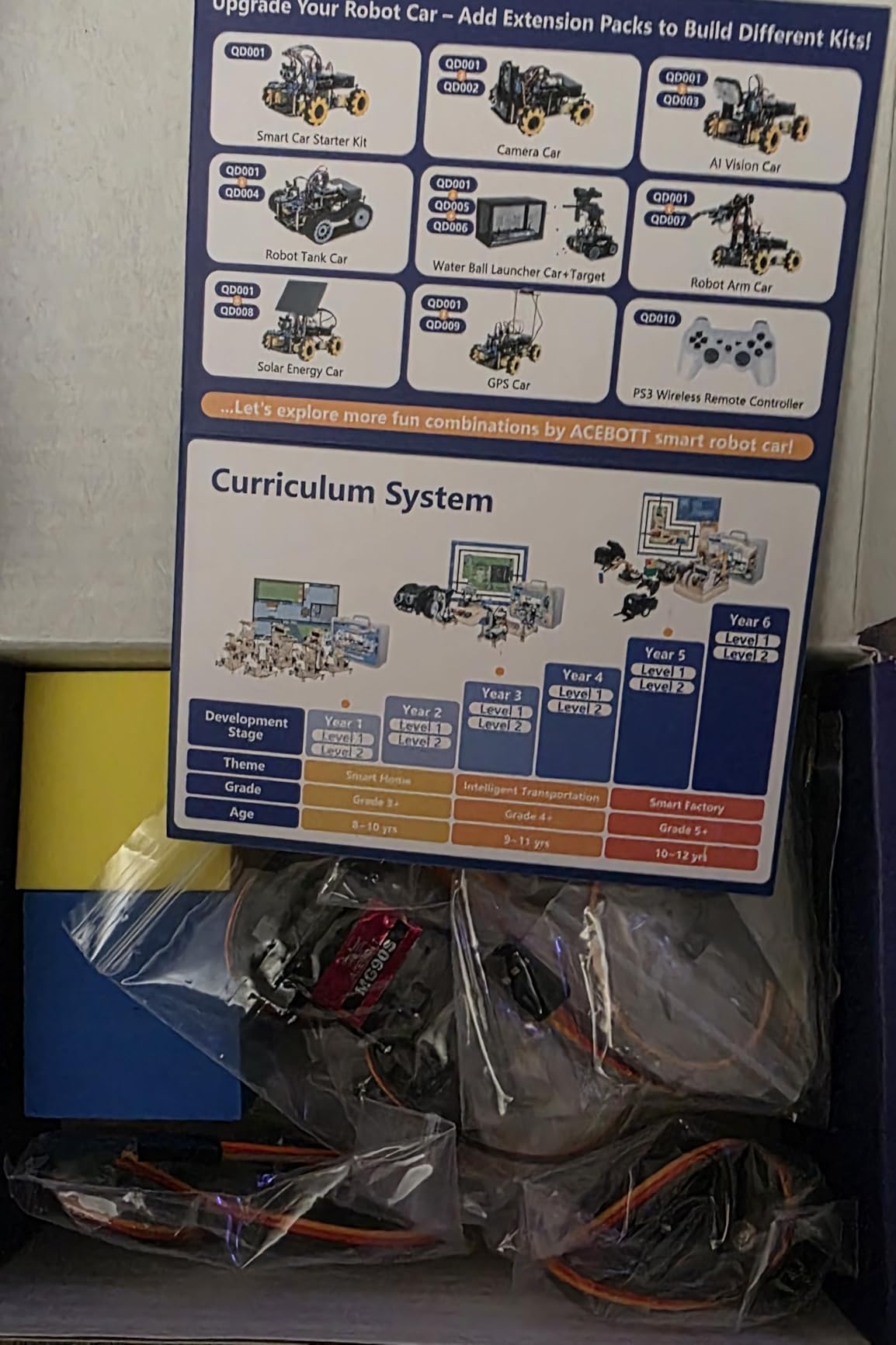 ACEBOTT 4 in 1 Smart Robot Arm with 5DOF + Tank Car, STEM Toys Coding Kit Compatible with Arduino & Scratch, App & Remote Control customer photo 2