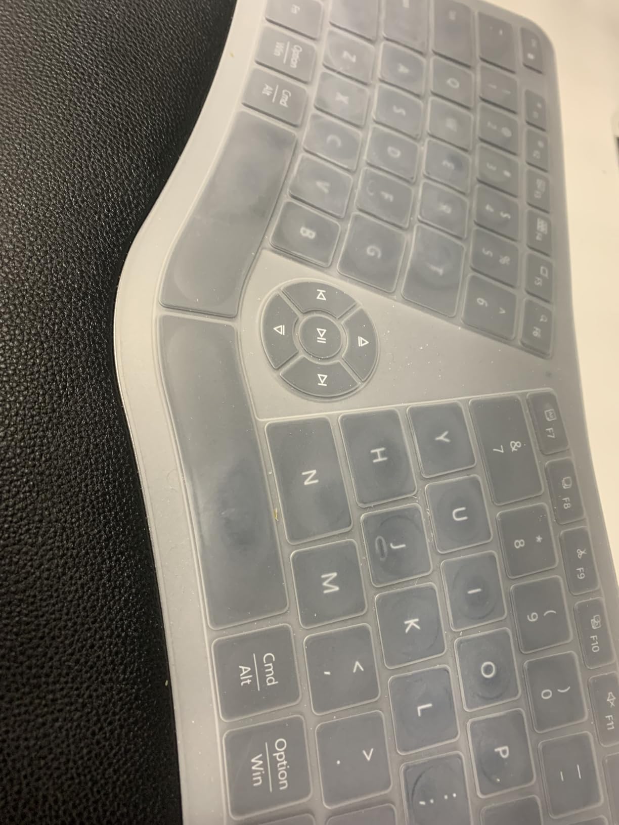 ProtoArc EK01 Plus Backlit Bluetooth Ergonomic Keyboard, Full Size, Grey | Adjustable brightness, split design, cushioned wrist rest, connect 3 devices via Bluetooth/2.4G, 2000mAh USB-C rechargeable. customer photo 2