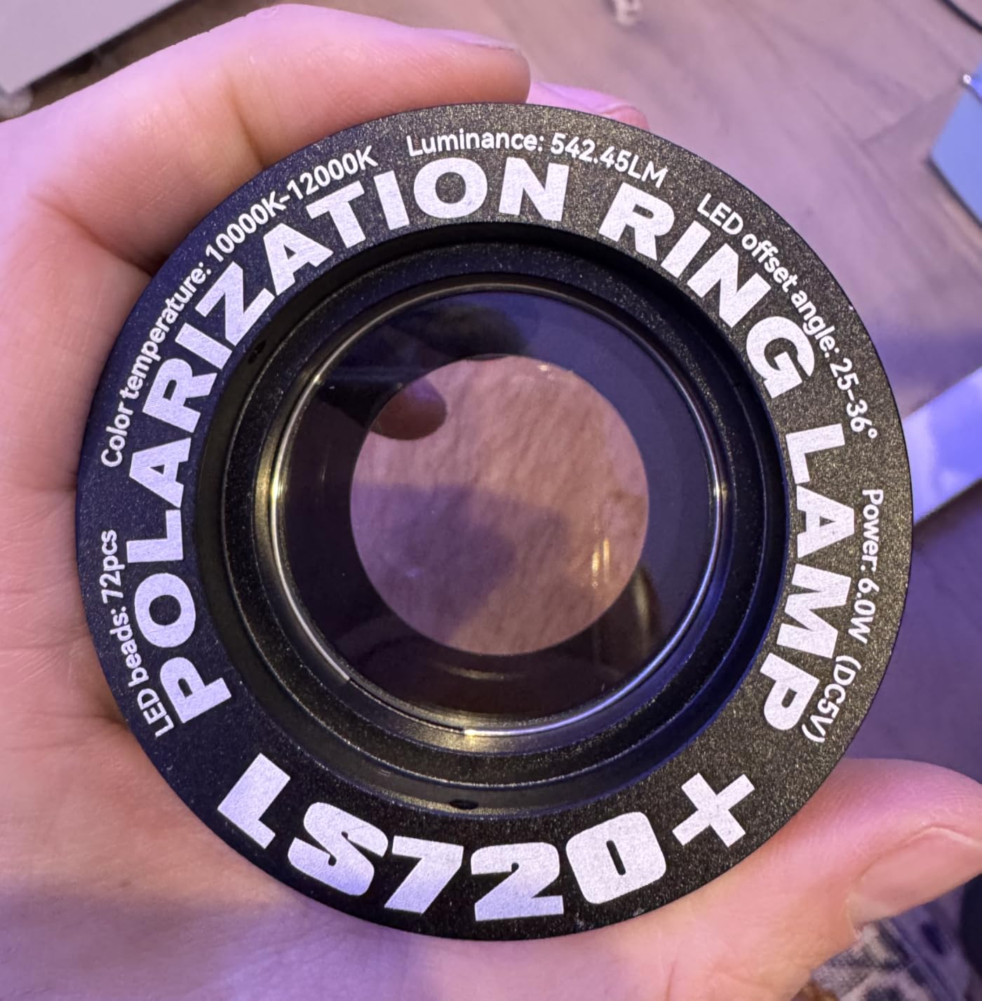 Microscope Ring Light Polarized Ring Lamp Adjustable 72 LED Ring Light Source Anti Glare Eliminates Reflection Illuminator for Stereo Microscope & Camera customer photo 1