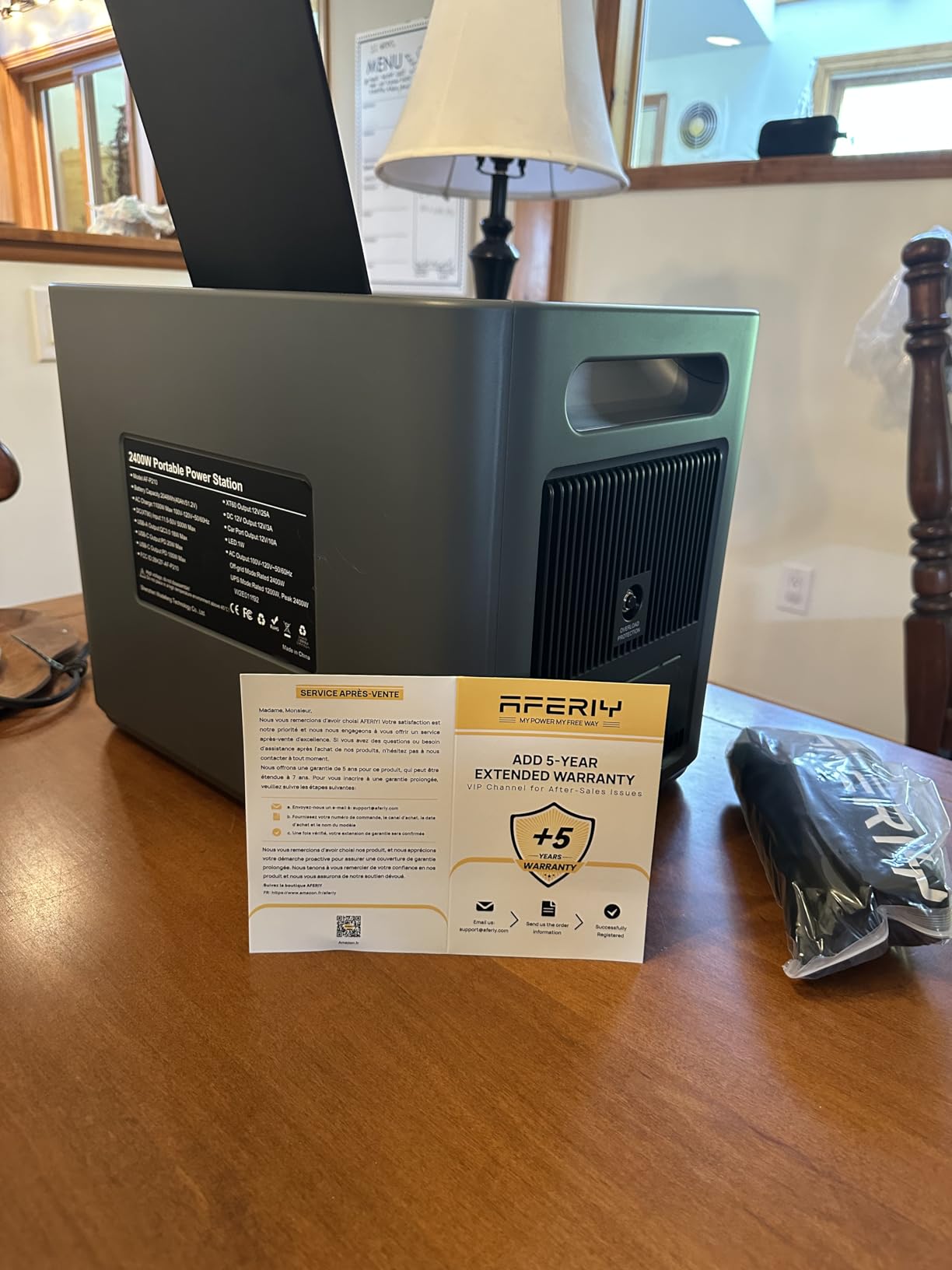 AFERIY P210 Solar Generator 2048Wh Portable Power Station 2400W (4800W Peak | 3500+ Cycle LiFePO4 Battery, AC Fast Charging, 12V/25A XT60, 10ms UPS) customer photo 1