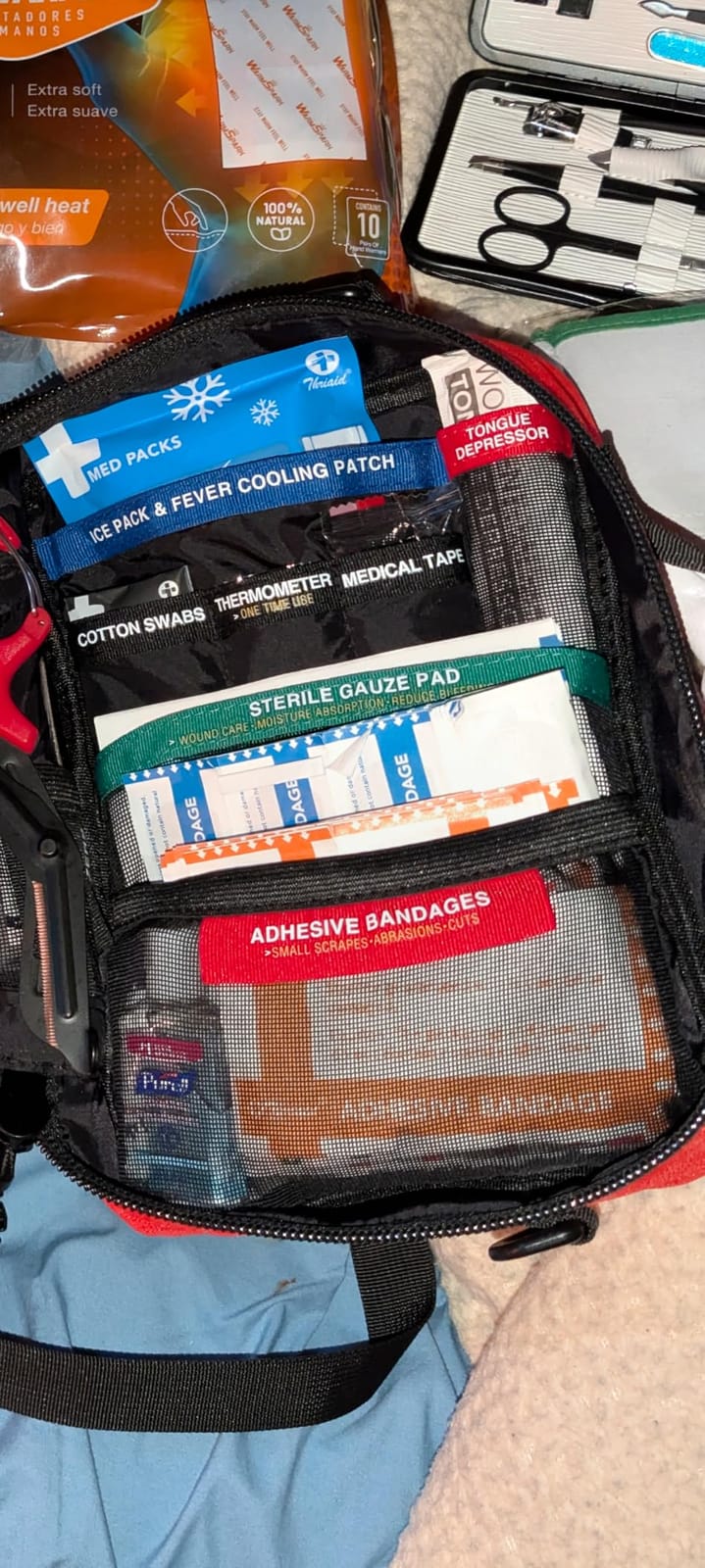 430 Piece First Aid Kit, Well-Organized Premium Waterproof Compact Trauma Medical Kits for Any Emergencies, Ideal for Home, Office, Car, Travel, Outdoor, Camping, Hiking, Boating (Red) customer photo 2