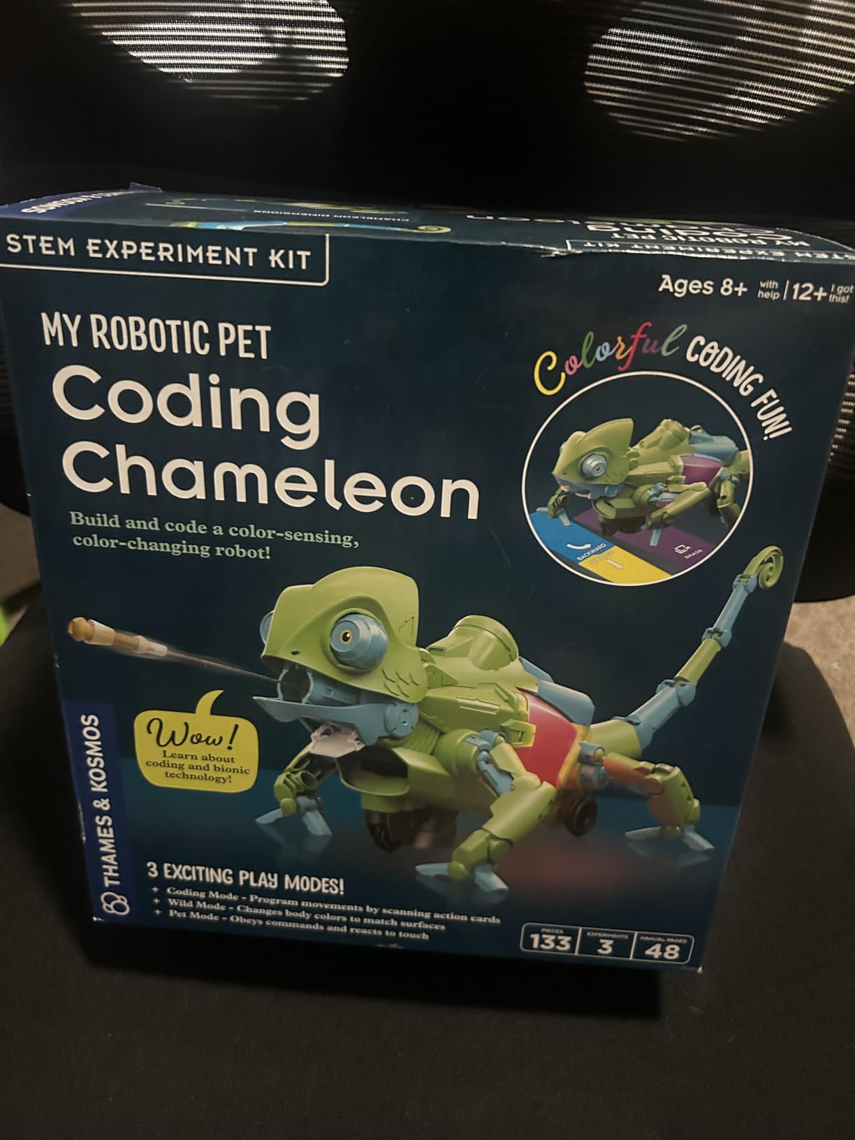 Thames & Kosmos My Robotic Pet: Coding Chameleon STEM Building & Experiment Kit | Color-Sensing Coding Robot for Boys & Girls Ages 8+, Screen-Free Educational Fun, Robotic Reptile with 3 Play Modes customer photo 2