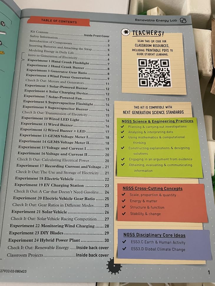Thames & Kosmos Renewable Energy Lab STEM Experiment Kit, Hands-on Projects & Curriculum for Home & School Use, NGSS-Aligned, Build Models to Explore Clean Energy Generation & Consumption, Ages 8-18+ customer photo 2