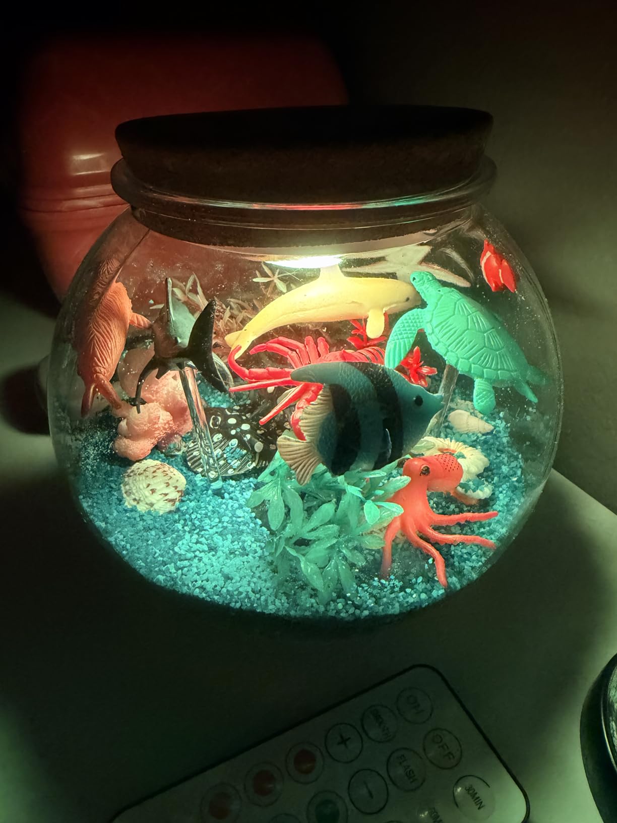 Ocean Light Up Terrarium Kit for Kids - LED Night Light Ocean Birthday Gifts for Girls & Boys Ages 4 5 6 7 8-12, Kids Arts & Crafts Kit, Easter Ideal Gifts customer photo 2