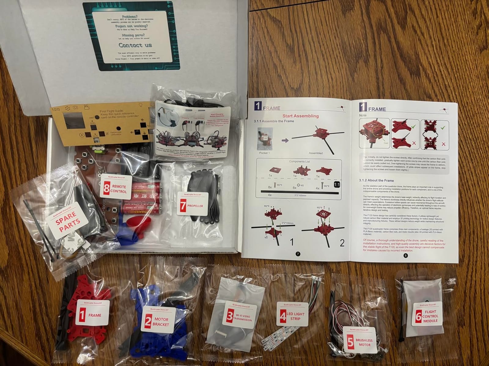 Quadrotor Drone DIY Kit: A Unique STEM Project with Brushless Motor, Optical Flow Hovering, One-Click Takeoff and Landing, and 360° Flip for DIY Enthusiasts to Learn Drone Basics customer photo 2