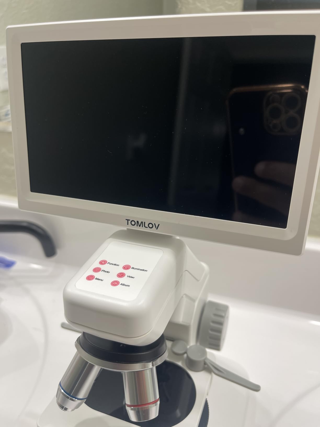 TOMLOV DM301 Pro Microscope for Kids Adults Students, Digital Microscope with 7