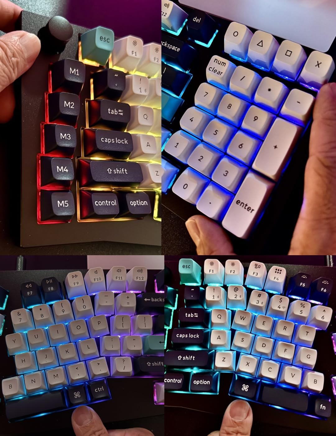Keychron Q13 Max Alice QMK Wireless Custom Ergonomic Mechanical Keyboard | BT5.2/2.4GHz/USB-C, Hot Swappable Red Switch, PBT Keycap, RGB Backlight, Knob, Mac&Windows Compatible, Ergonomic Design customer photo 1