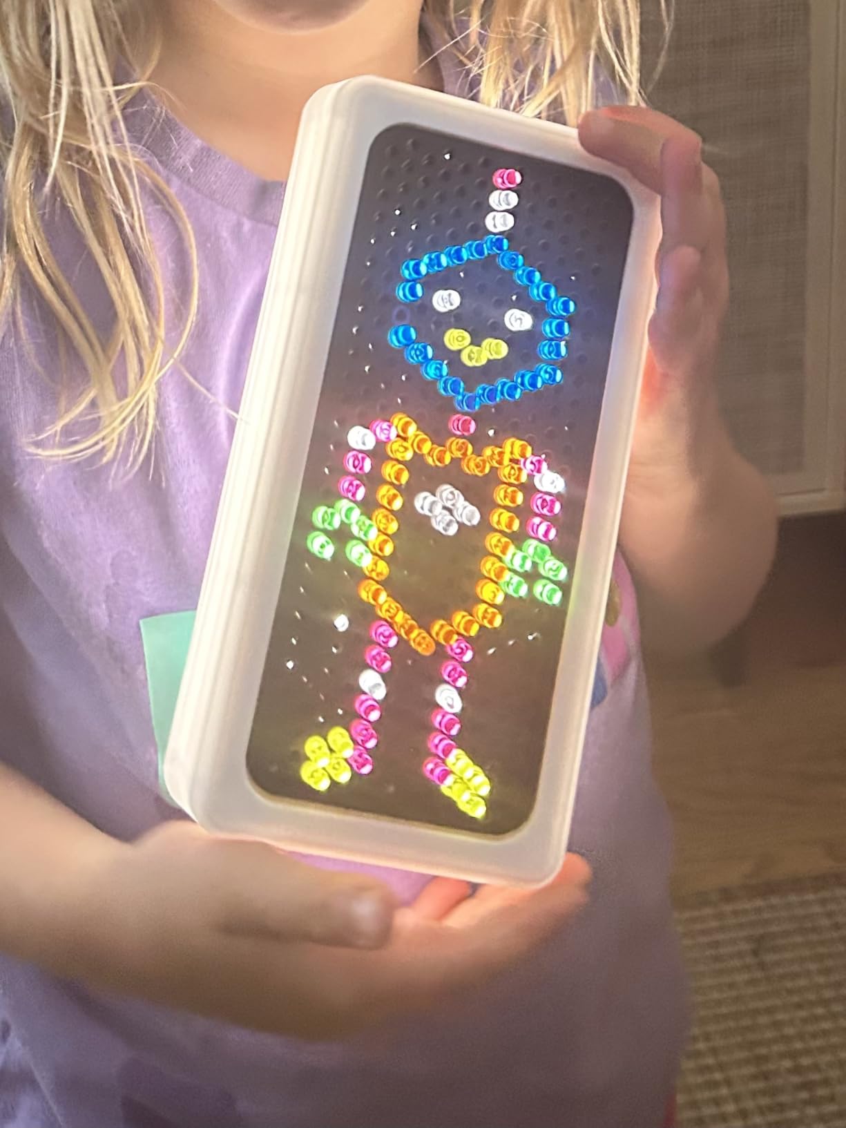 Pixel Art Kit for Kids Ages 5-8 - DIY Illuminated Arts & Crafts Lightbox - Screen-Free Creative Activity with Reusable Templates - 20+ Designs - Creative Art Gift customer photo 2