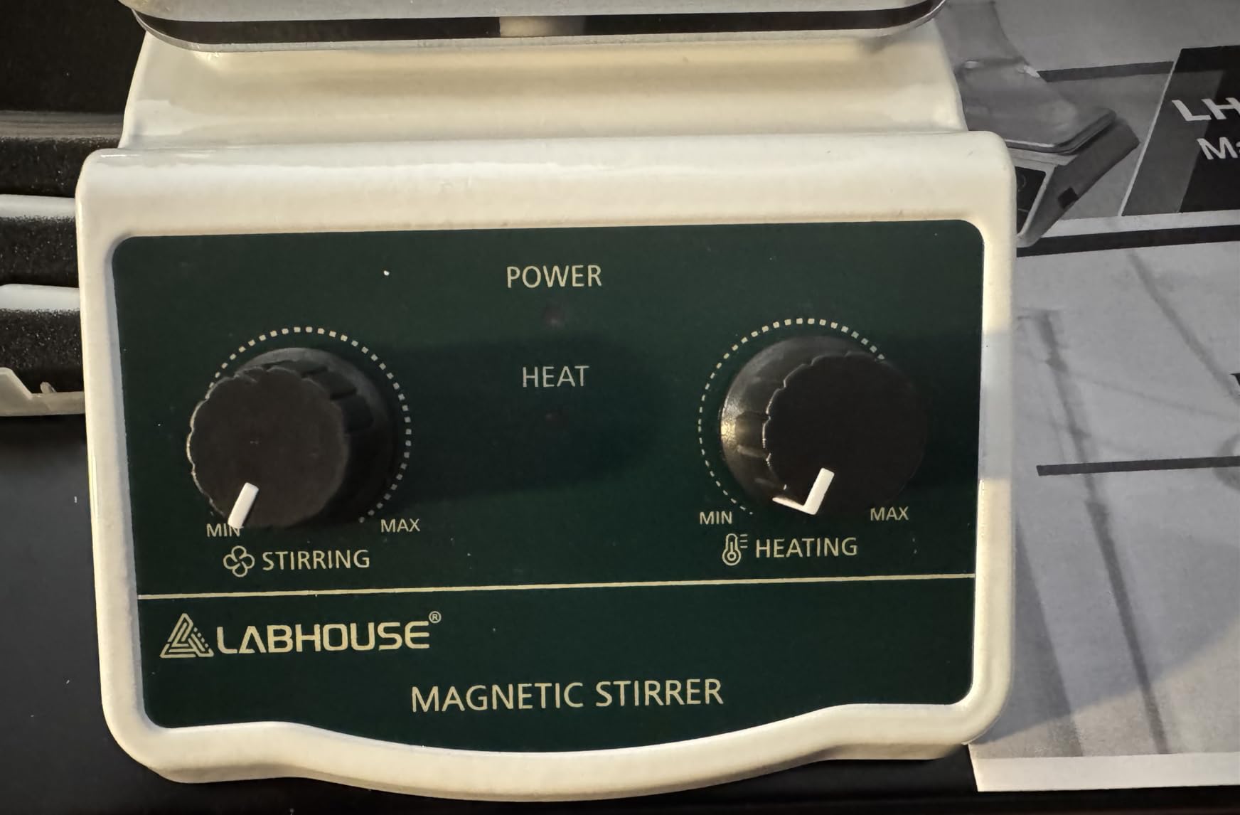 LHS-2 Magnetic Stirrer Hot Plate, 300°C/572°F, 2000RPM, 2L | Plate surface temp up to 300°C, PTFE stir bars & recycler set, variable speed, for lab heating & mixing customer photo 1