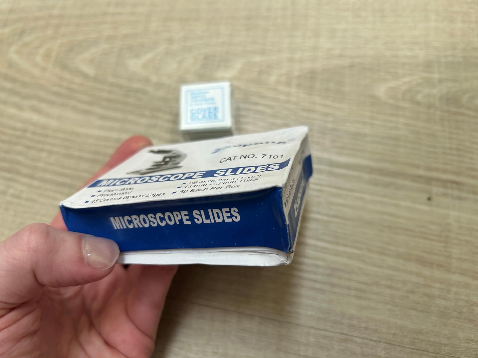 Zkupanx Microscope Slides and Coverslips Set - 50 Pre-Cleaned Glass Slides + 100 Cover Slips, Ground Edges, Laboratory Supplies for Scientific Experiments, Biology, Pathology customer photo 2