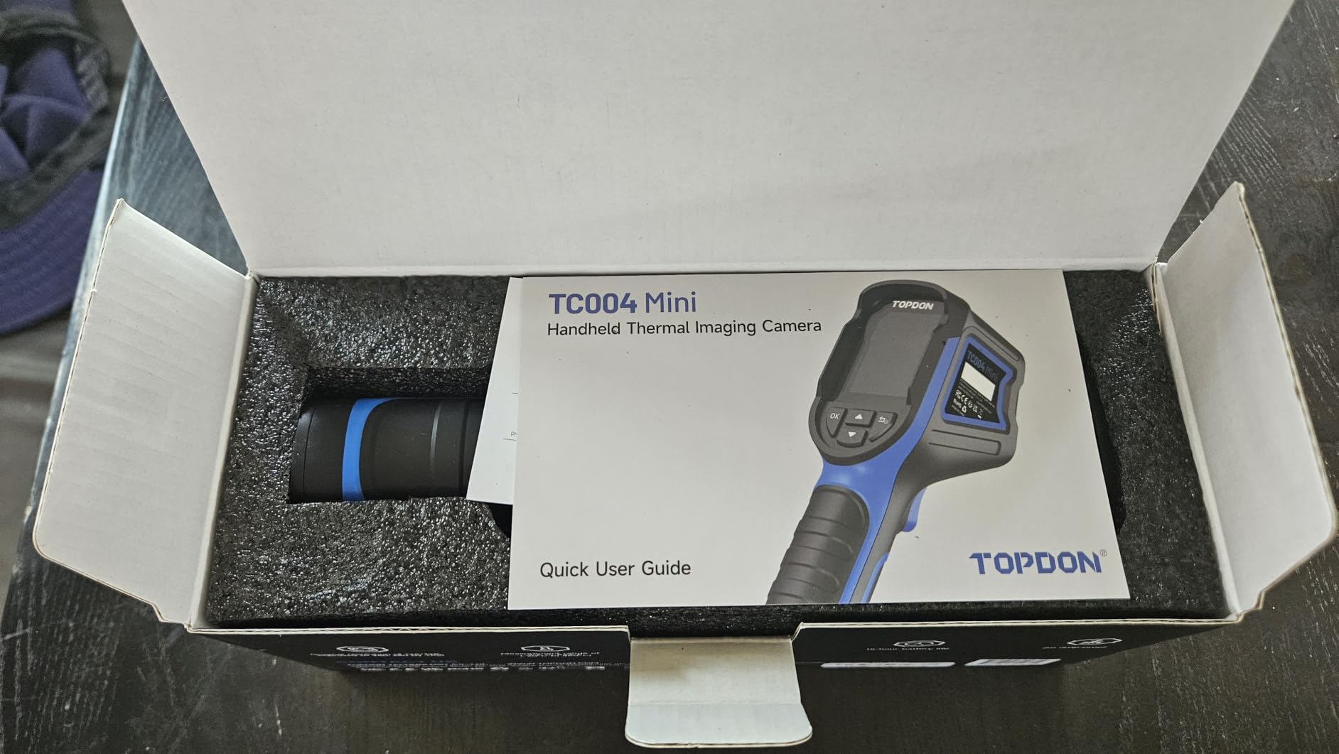 TOPDON TC004 Mini Thermal Imaging Camera, 240 x 240 TISR Resolution, 15-Hour Battery Life, 128 x 128 IR Resolution, 25Hz Handheld Infrared Camera with High/Low Temp Alerts, Auto Shutdown- Blue customer photo 1