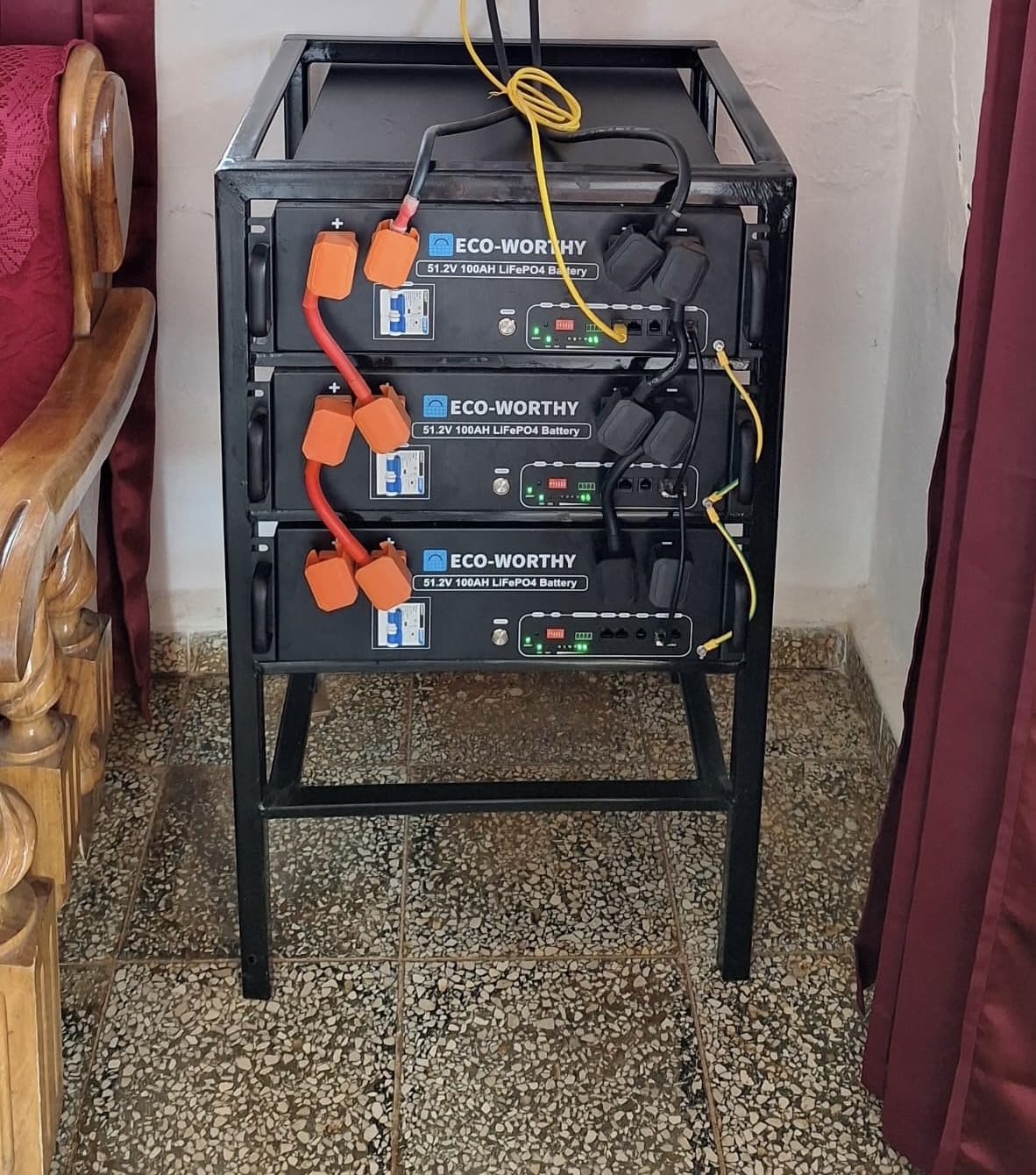 ECO-WORTHY 48V Home Backup Power, 10240Wh Battery, Liber 10KP 10KW Inverter | ETL UL1973 & UL1741, 48V 100AH 2 Pack Lithium LiFePO4 Server Rack Battery, Supports 120V/240V Output, For Backup Power, Off-Grid customer photo 1