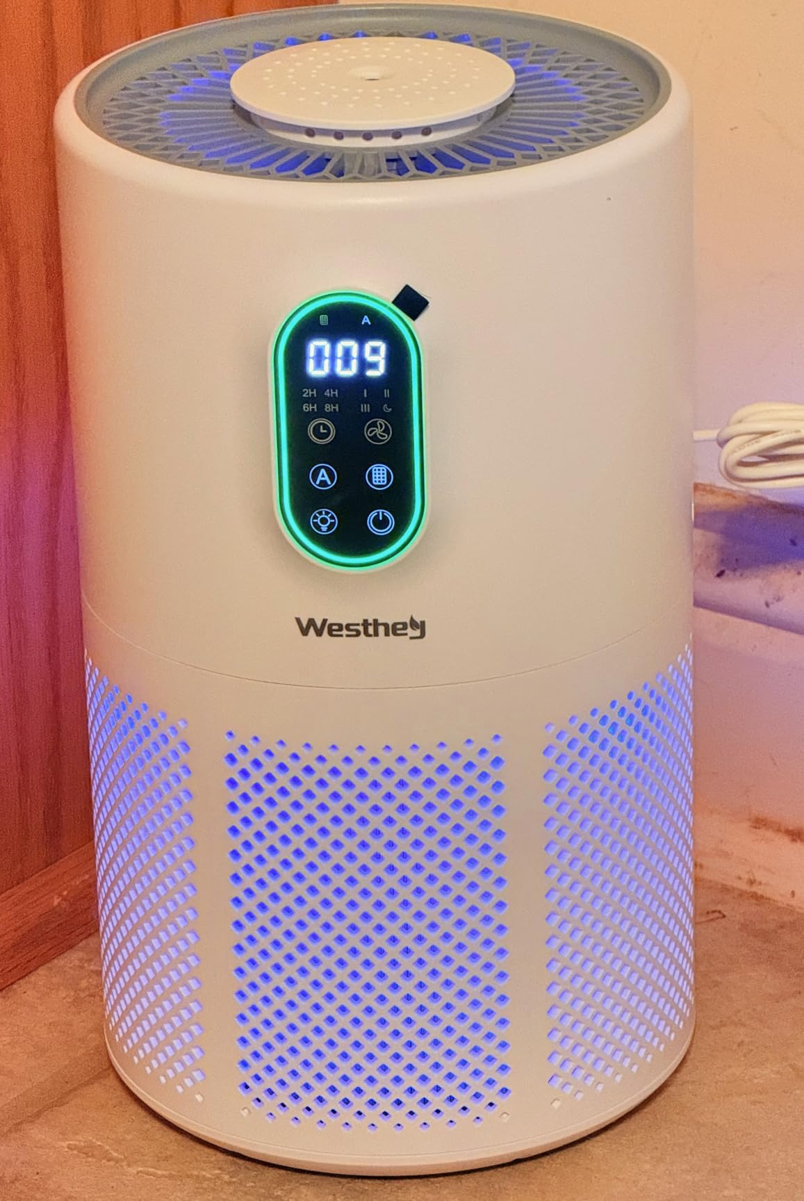 WESTHEY H13 HEPA Air Purifier for Home up to 1650 Sq Ft Washable Pre-Filter | Air Cleaner with PM2.5 Display, Auto & Sleep Modes, Night Light and Fragrance Sponge for Wildfire Smoke, Dust and Pet Dander customer photo 1