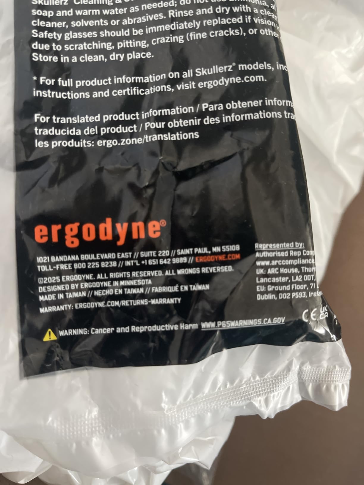 Ergodyne Skullerz SIXTEN Safety Glasses with Side Shields, Anti Fog + Anti Scratch, ANSI z87.1 with Protective Microfiber Bag customer photo 2