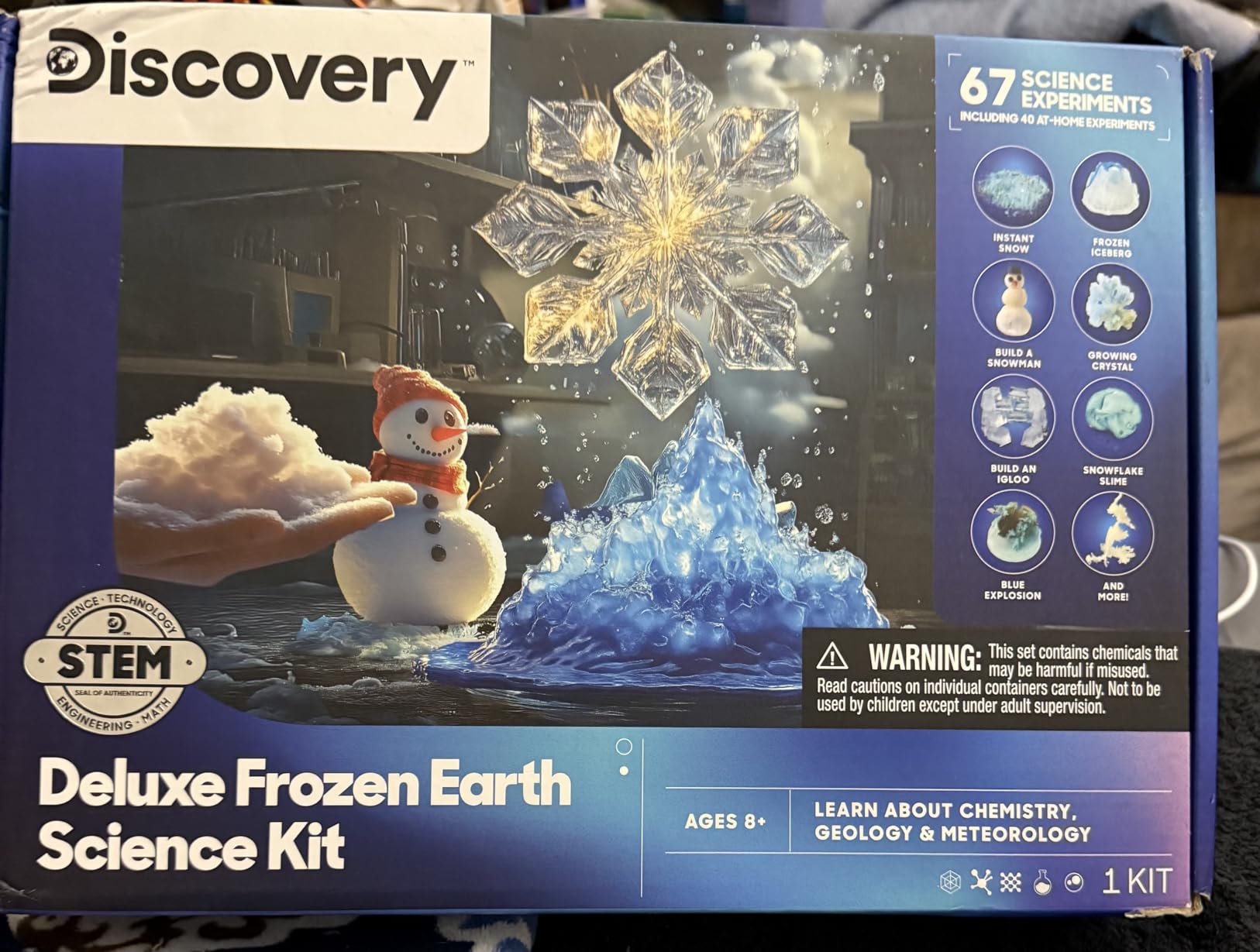 Discovery Frozen Earth Science Kit - 67 Experiments STEM Chemistry Lab for Kids| Grow Crystals, Make Snow & Slime, Ice Explosions & More| Educational Learning Activity Toy| DIY STEM Set Gift| Ages 8+ customer photo 1