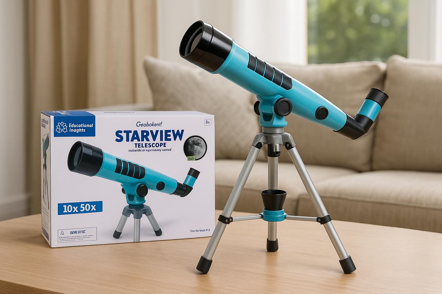 Educational Insights GeoSafari Starview Telescope - Kids Telescope for Beginners, Beginner Astronomy Telescopes, Stargazing & Viewing Planets, Home or Classroom Set, Space & STEM Gifts for Ages 7+ customer photo 1