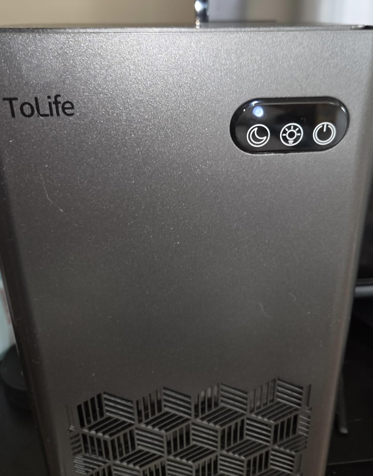 ToLife Dehumidifier, 1000 Sq Ft 95 oz Tank with Sleep Mode, Auto Shutoff | Portable for Home, Bedroom, Bathroom and Basement with 7-Color LED Light, Grey customer photo 2