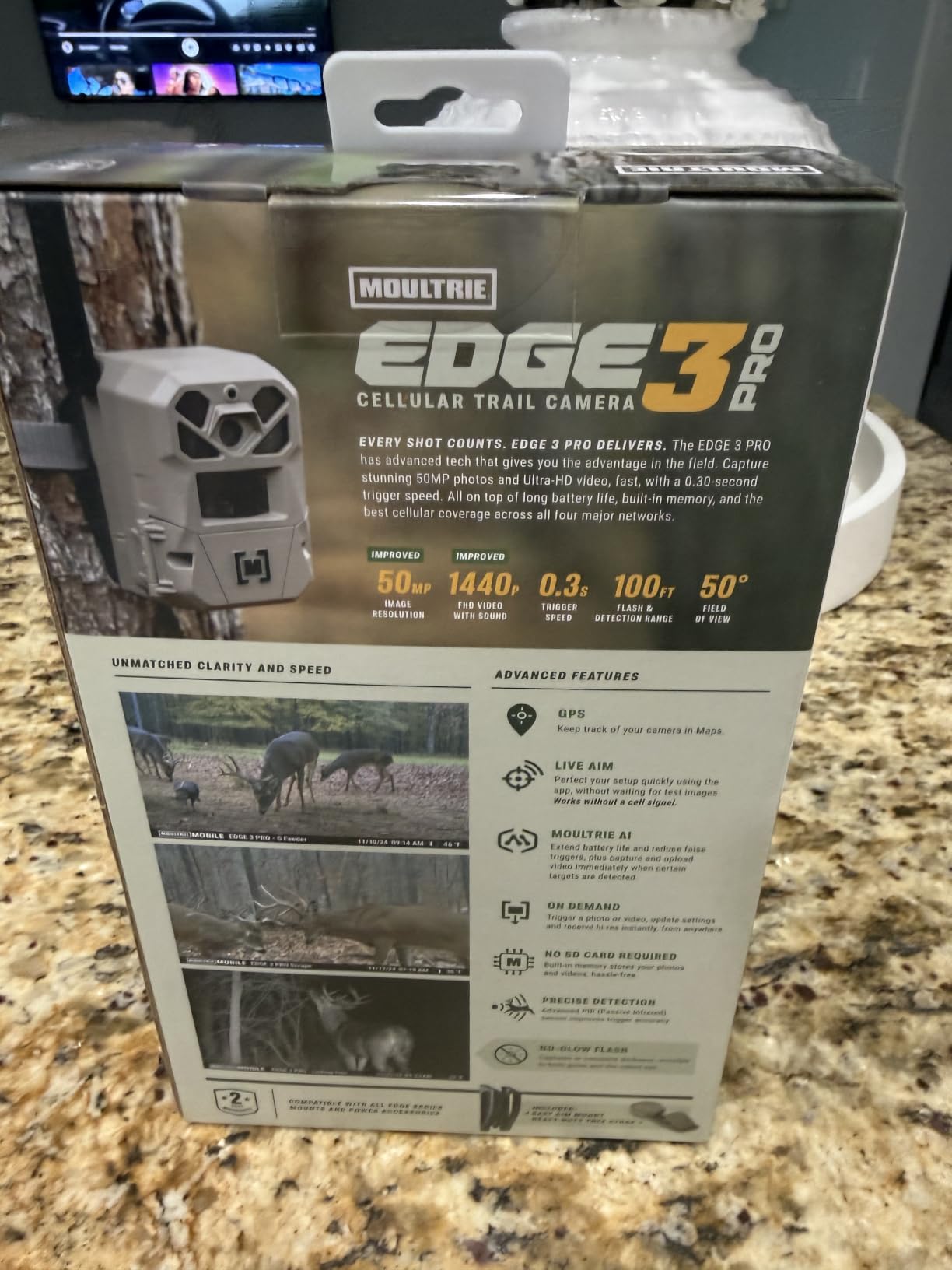 Edge 3 PRO Cellular Trail Camera - 50MP Image Sensor - 1440p QHD Video with Audio - AI Buck Detection - GPS - 0.3s Trigger - No-Glow Flash customer photo 2