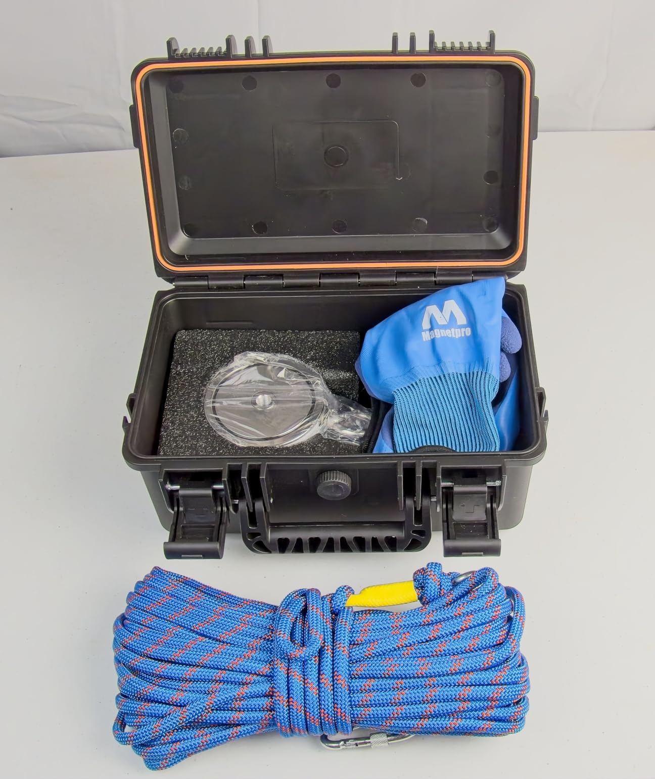 Magnetpro 2000LB's Complete Double Sided Fishing Magnet Kit, Neodymium Magnets, Rope, Carabiner, Gloves, Grappling Hook & Carry Case customer photo 1