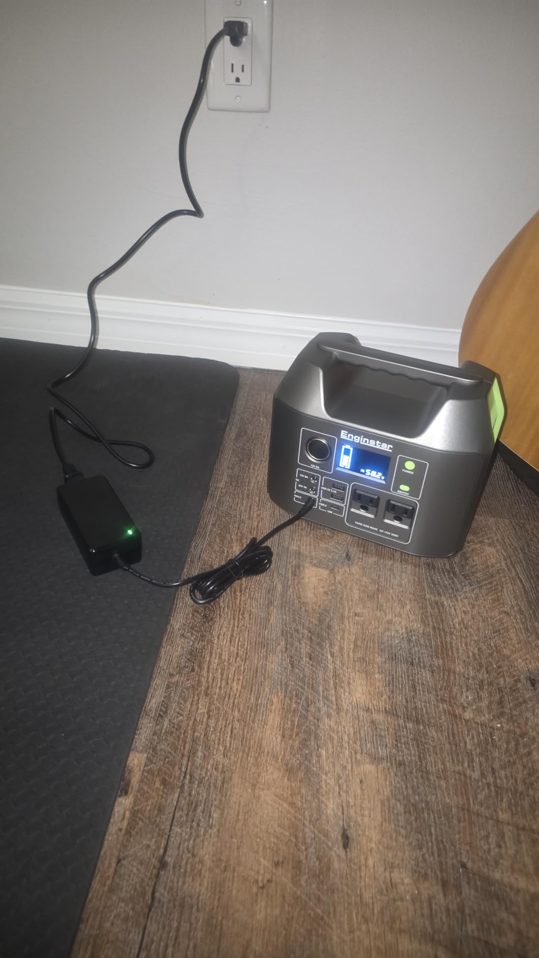 Portable Solar Generator, 300W Portable Power Station with Foldable 60W Solar Panel, 110V Pure Sine Wave 296Wh 80000mAh Lithium Battery Pack for Home Use RV Van Outdoor Camping-Panel included customer photo 1