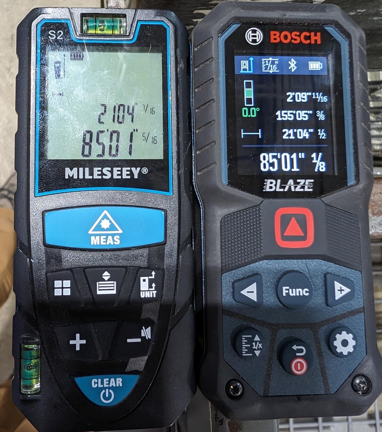 Laser Measure, RockSeed Digital Laser Distance Meter with 2 Bubble Levels, Portable M/in/Ft Unit Switching Backlit LCD and Measuring Distance/Area/Volume/Pythagorean customer photo 1