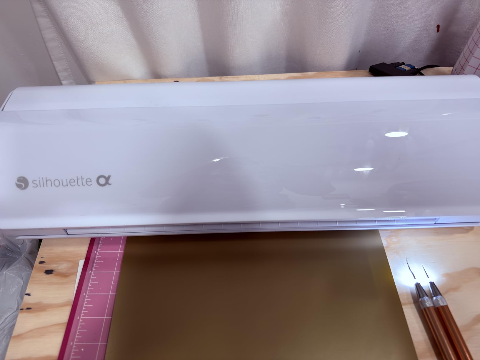 Silhouette America Cameo 5 Alpha (α) - Smart Cutting Machine for Print & Cut - Quiet Operation with AutoBlade, Studio Software, Cutting Mat - Vinyl, Paper & Fabric Compatible - Classic White customer photo 2