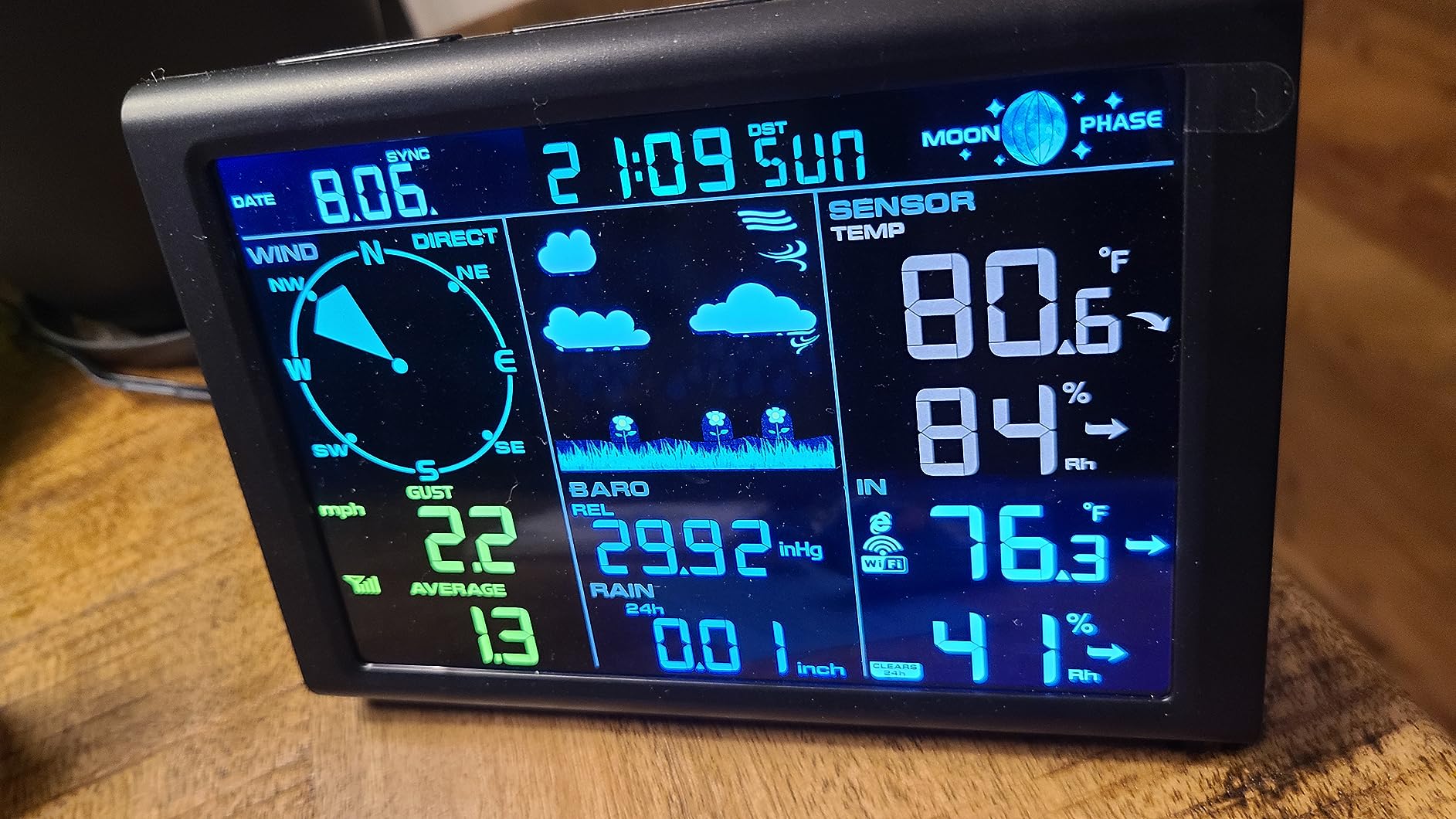 Sainlogic 12-in-1 Weather Stations Wireless Indoor Outdoor, Weather Station with Rain Gauge, Wind Speed/Direction, Outdoor Dew Point, Air Pressure, Barometer, Temperature/Humidity (No WiFi) customer photo 1