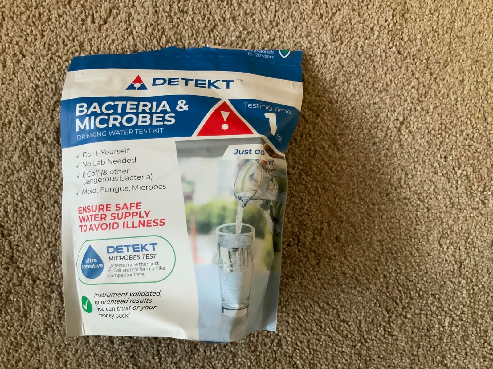 Detekt Bacteria in Water Test Kit - Drinking, Tap & Well Water - 72 Hrs customer photo 2