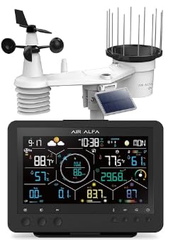 4900FT WiFi Smart Weather Stations Wireless Indoor Outdoor, LoRa Based Wireless Weather Station with 7-in-1 Solar Sensor, Thermo-Hygro Sensor, Bird Spike, CSV Export & Calibration Black customer photo 1