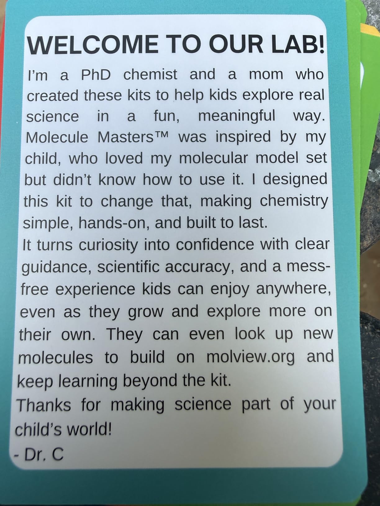 Educational Molecule Model Kit for Kids - Organic Chemistry Molecular Model Kit with Guide & STEM Learning Activity Cards for Teens & Adults to Build 3D Molecules, Atoms, Bonds customer photo 1